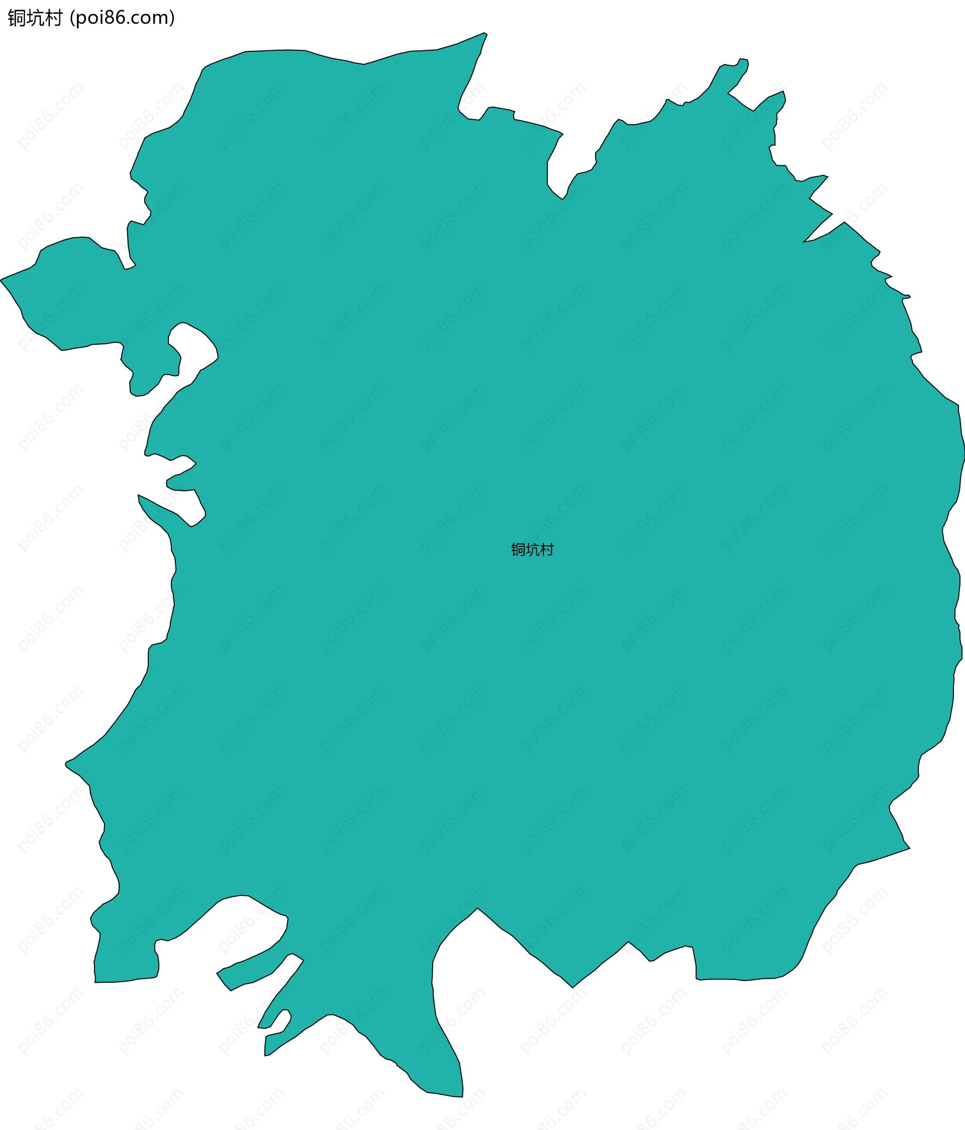 铜坑村边界地图