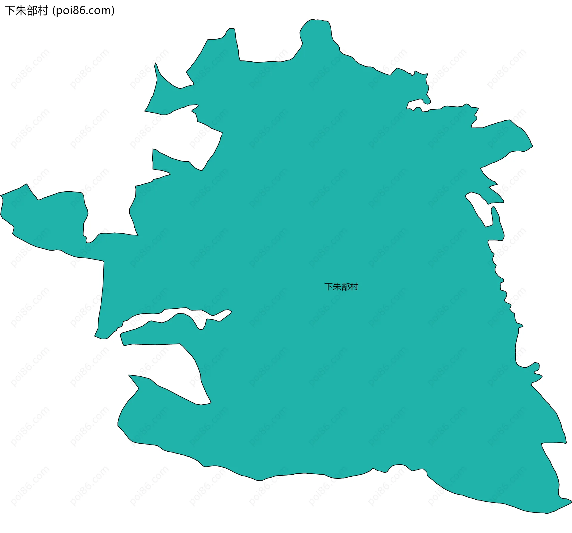 下朱部村边界地图
