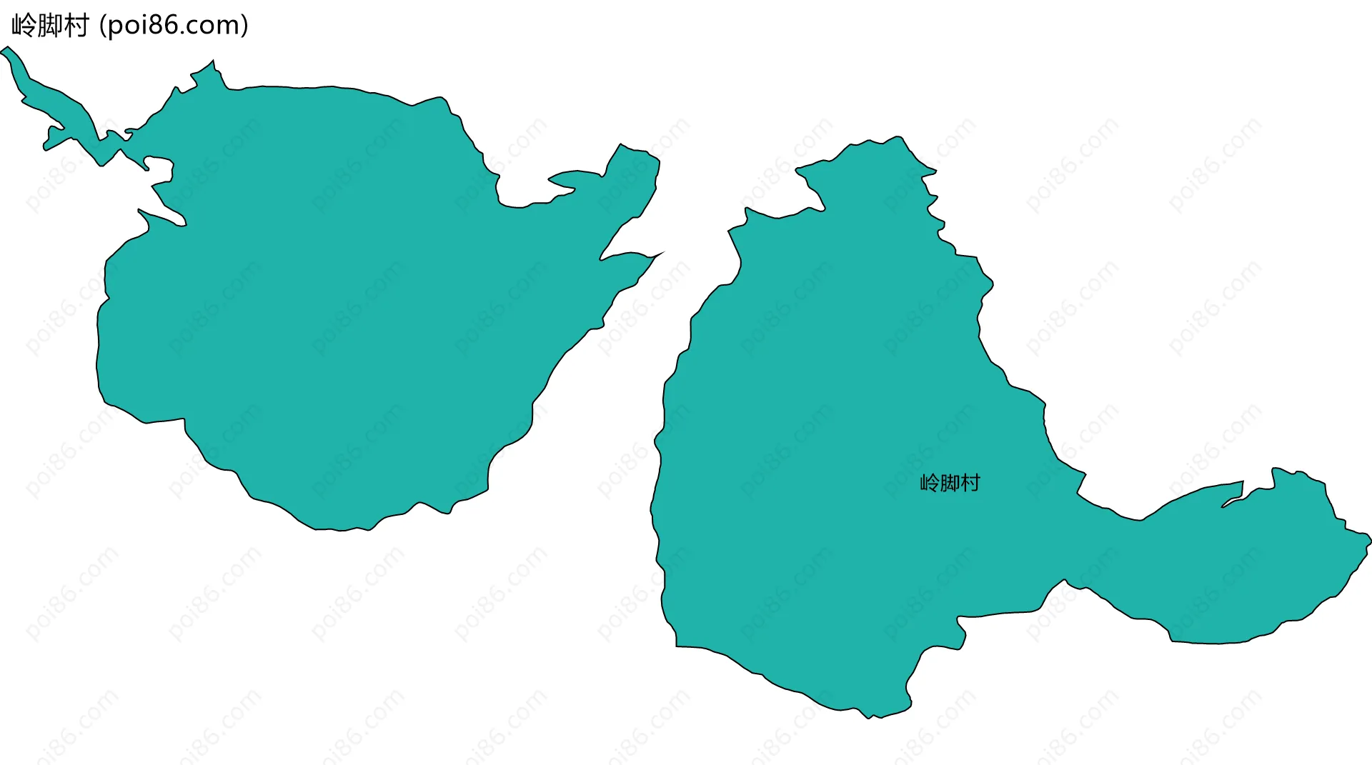 岭脚村边界地图