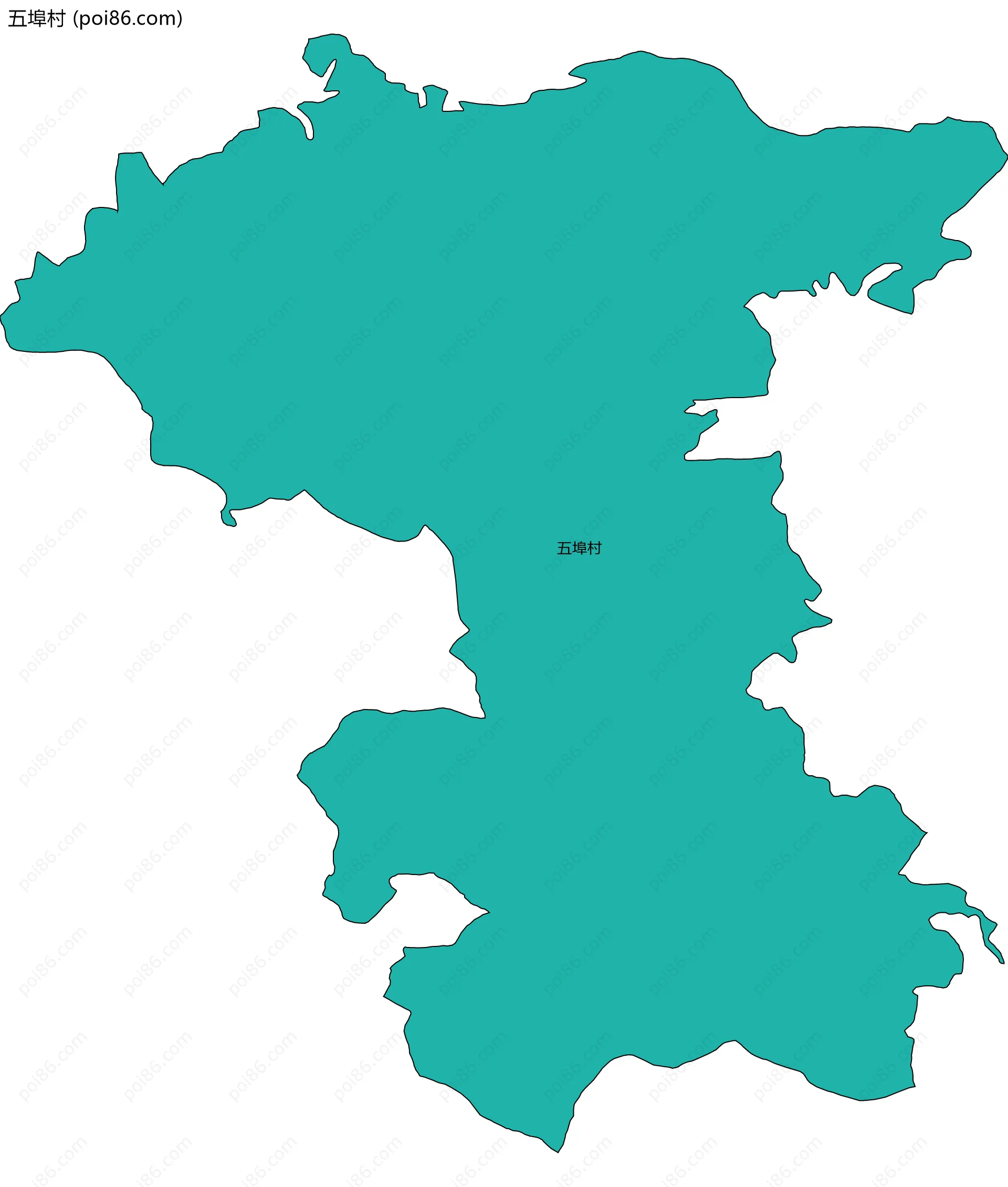 五埠村边界地图