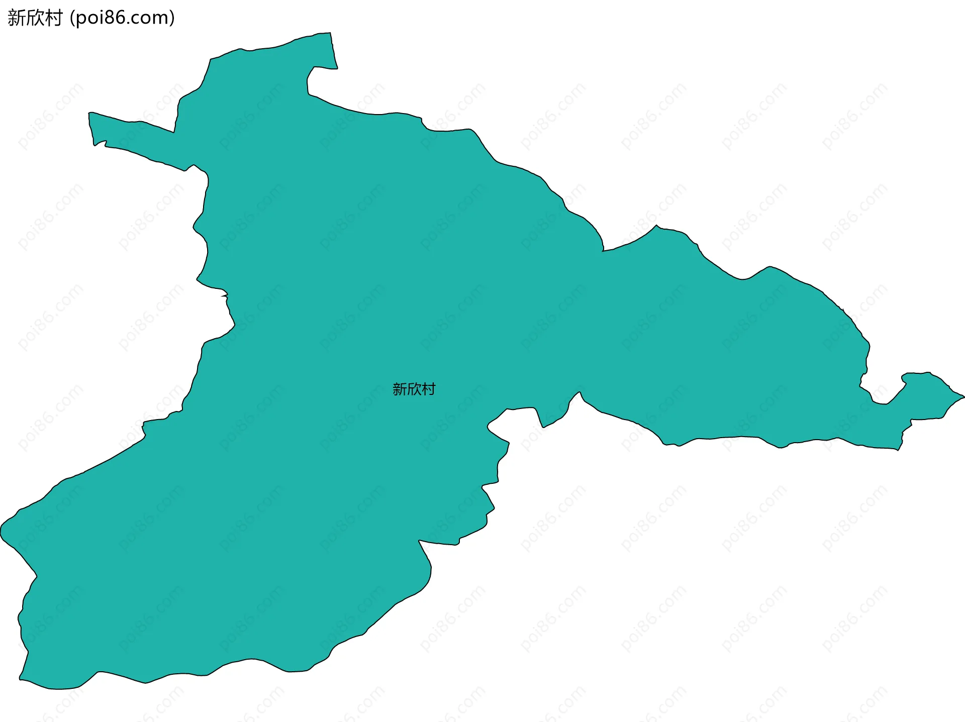 新欣村边界地图
