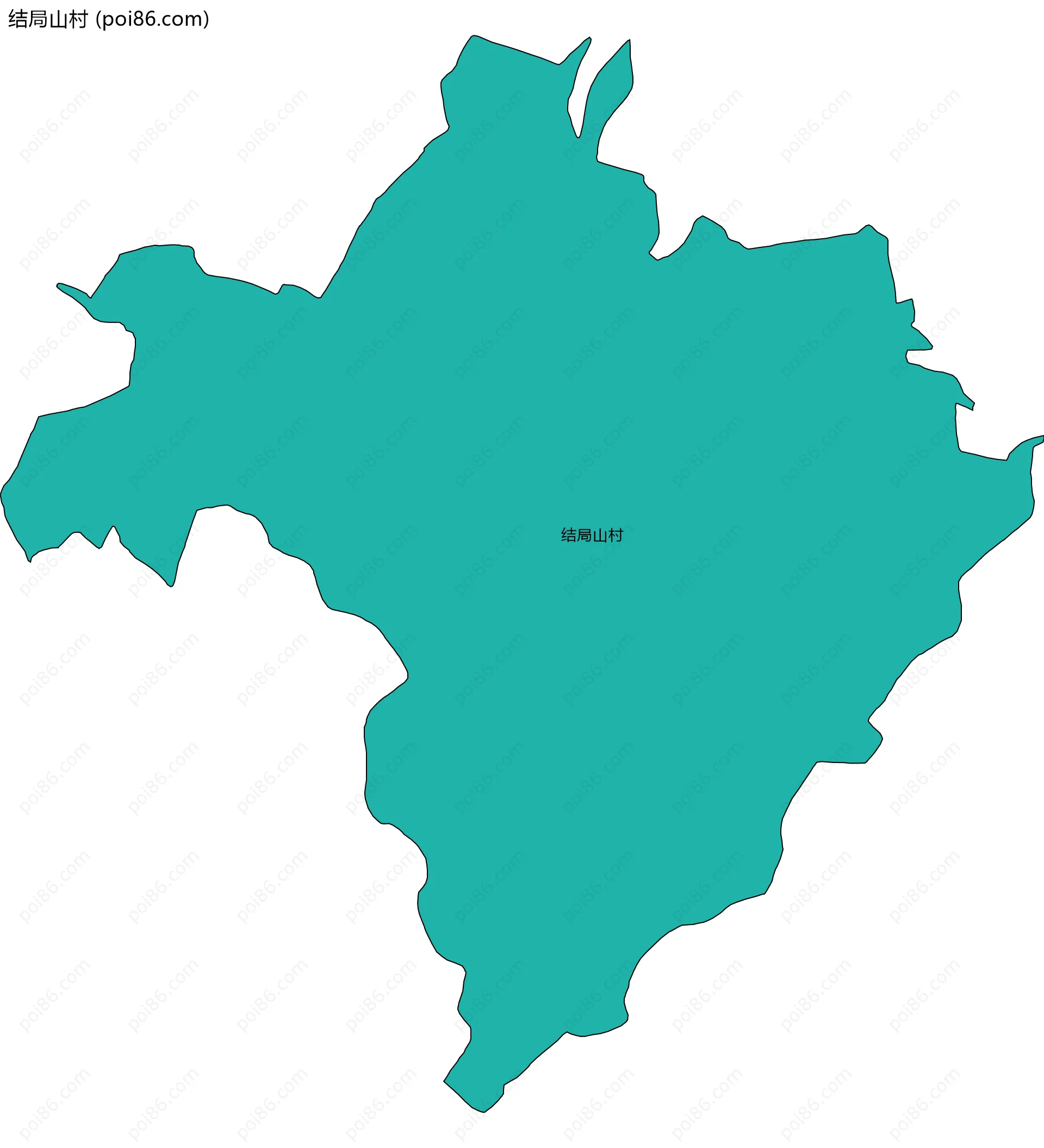 结局山村边界地图