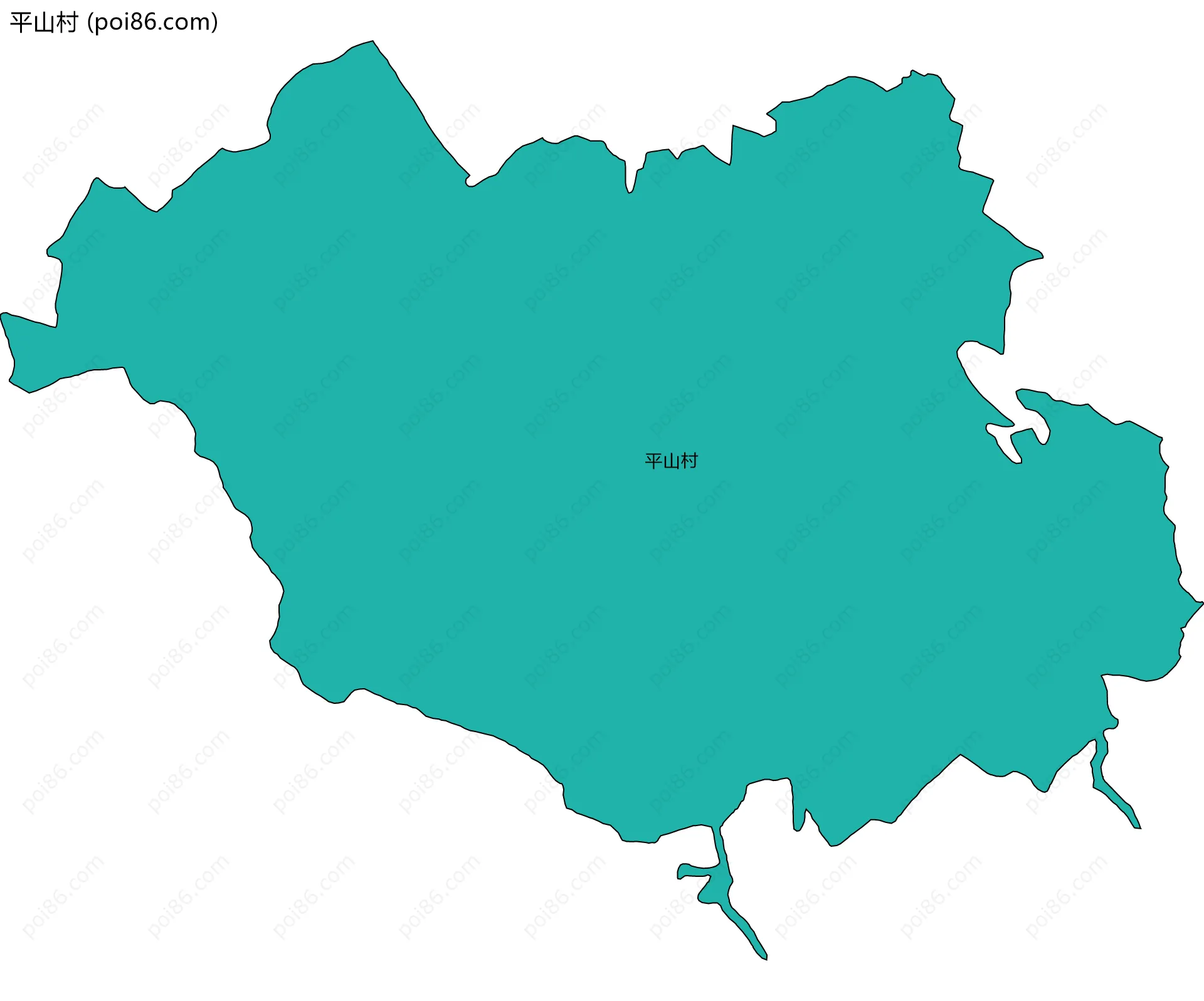 平山村边界地图