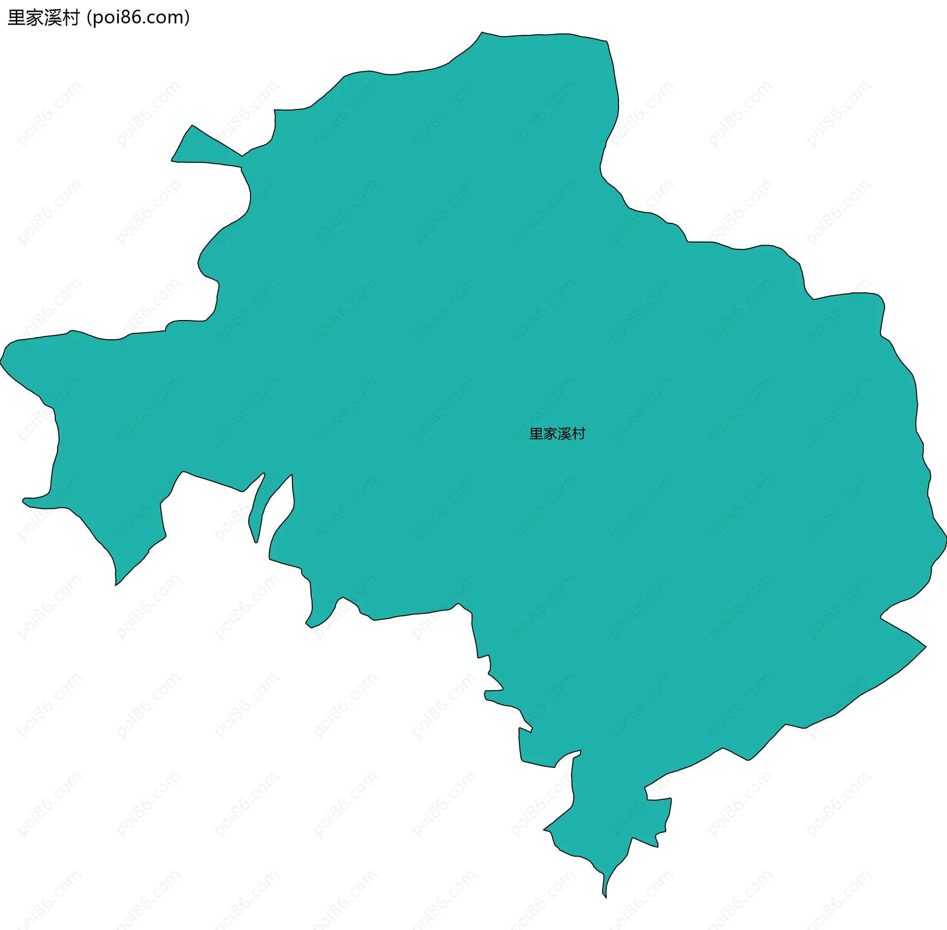 里家溪村边界地图