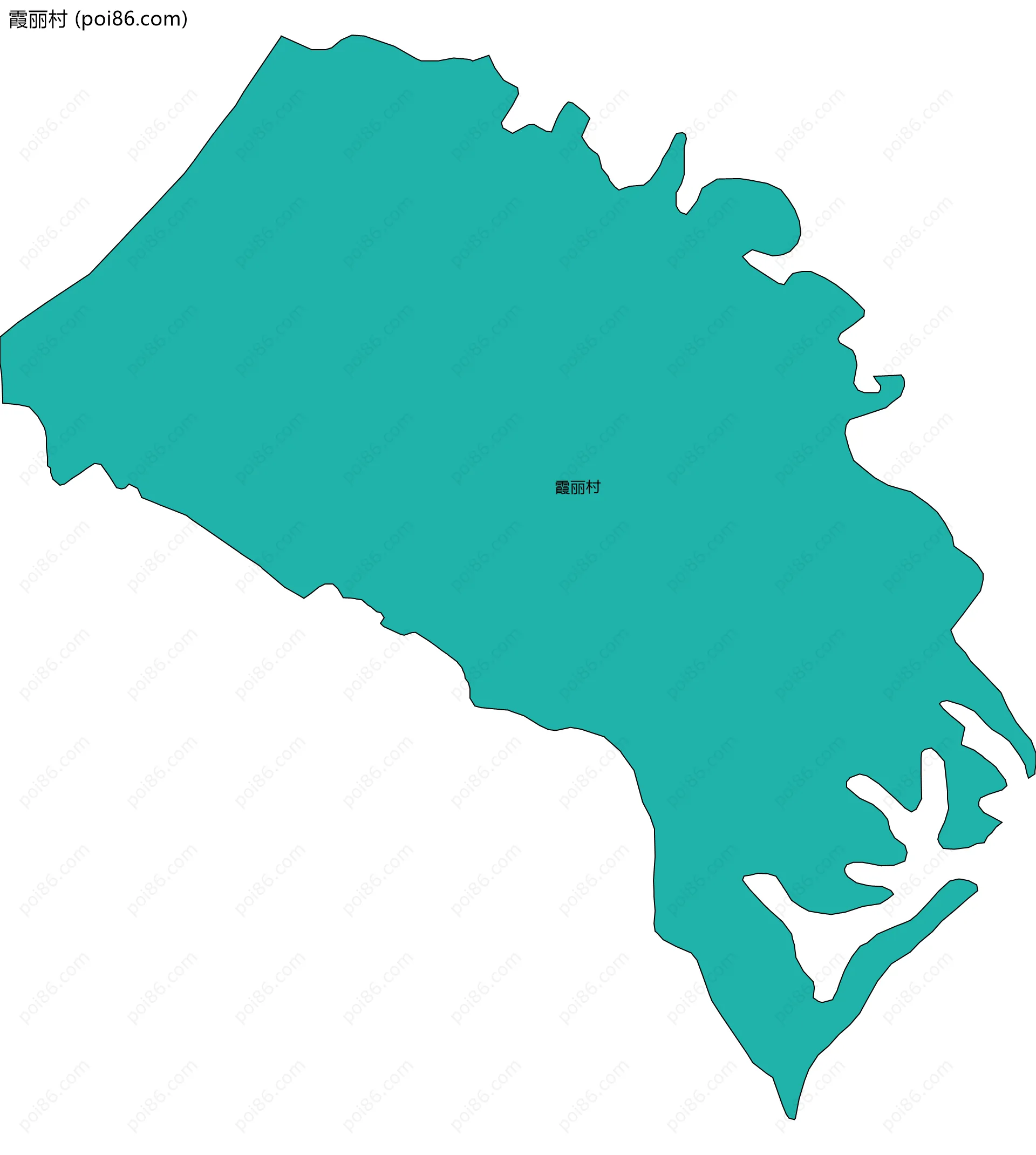 霞丽村边界地图