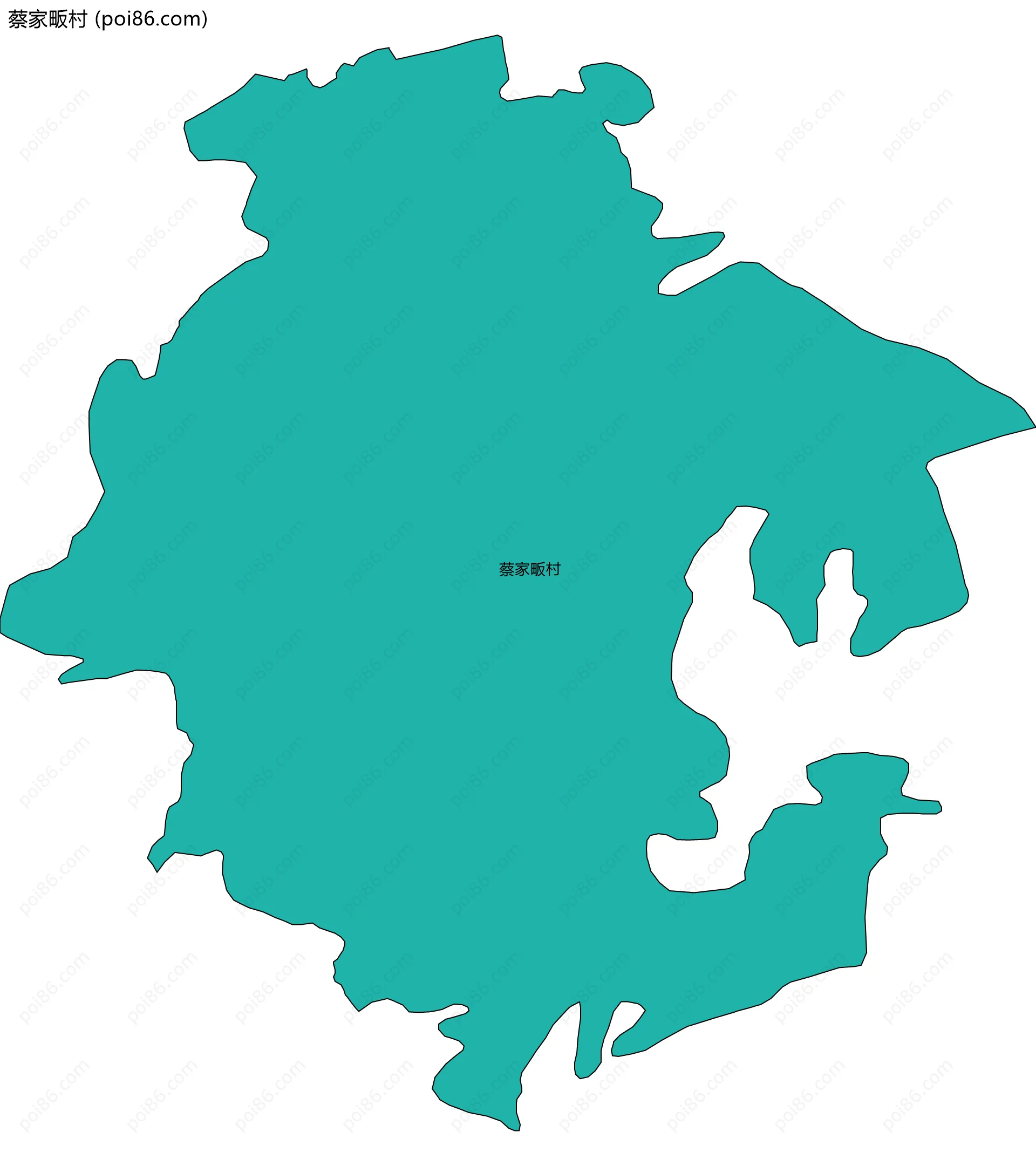 蔡家畈村边界地图