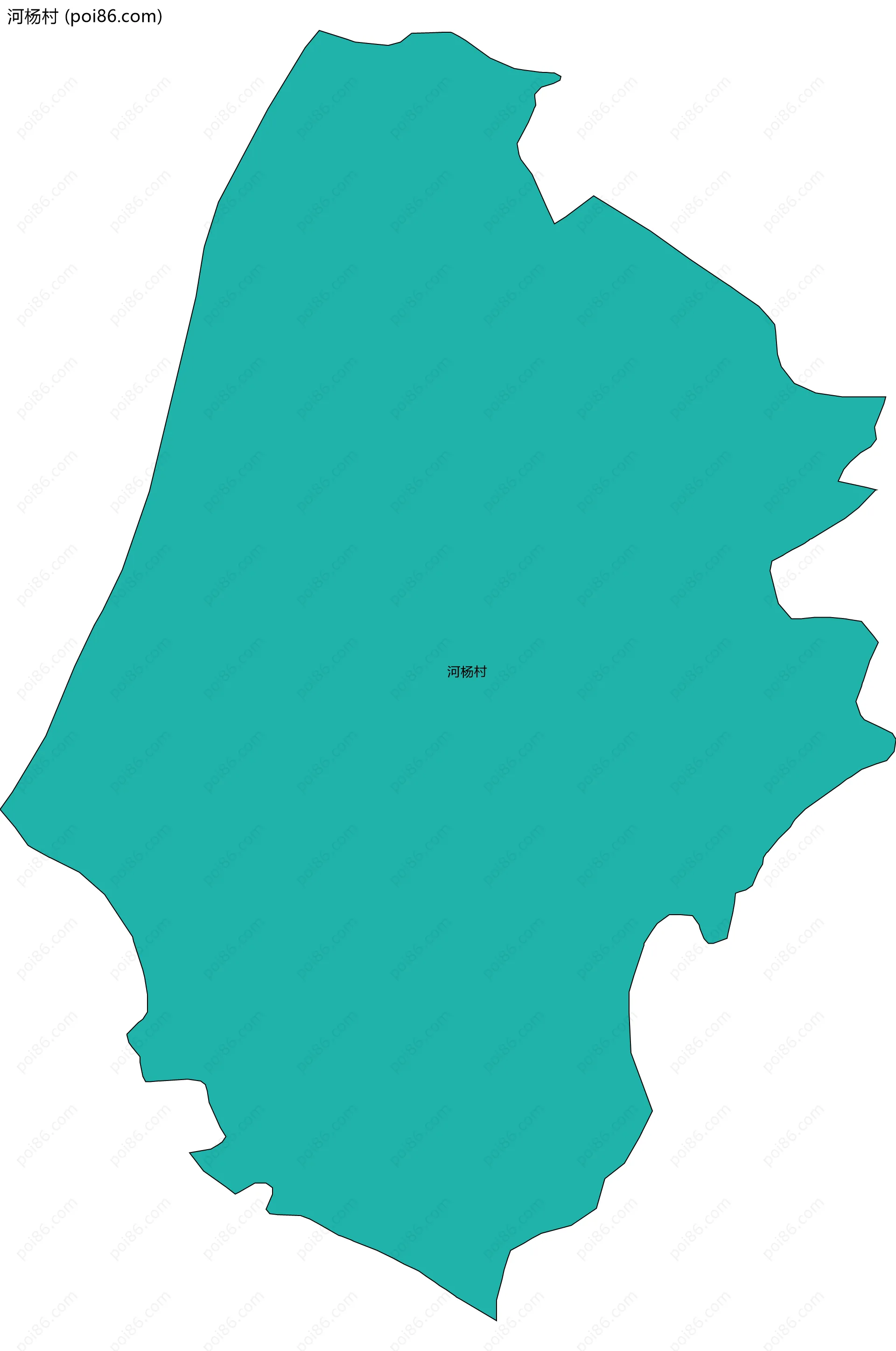 河杨村边界地图