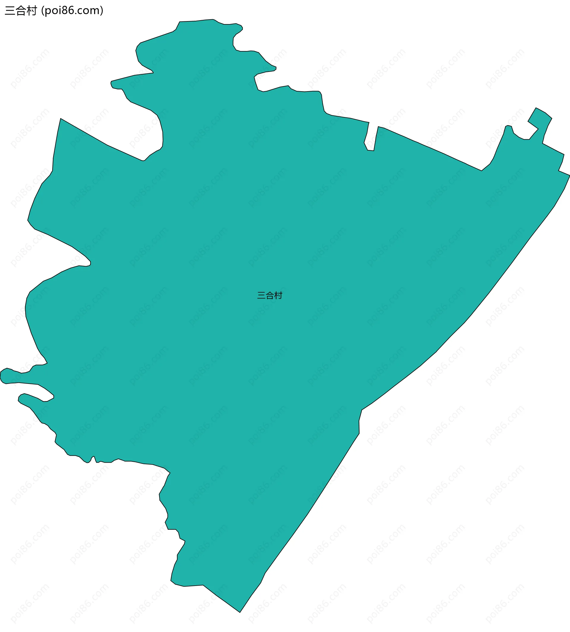 三合村边界地图