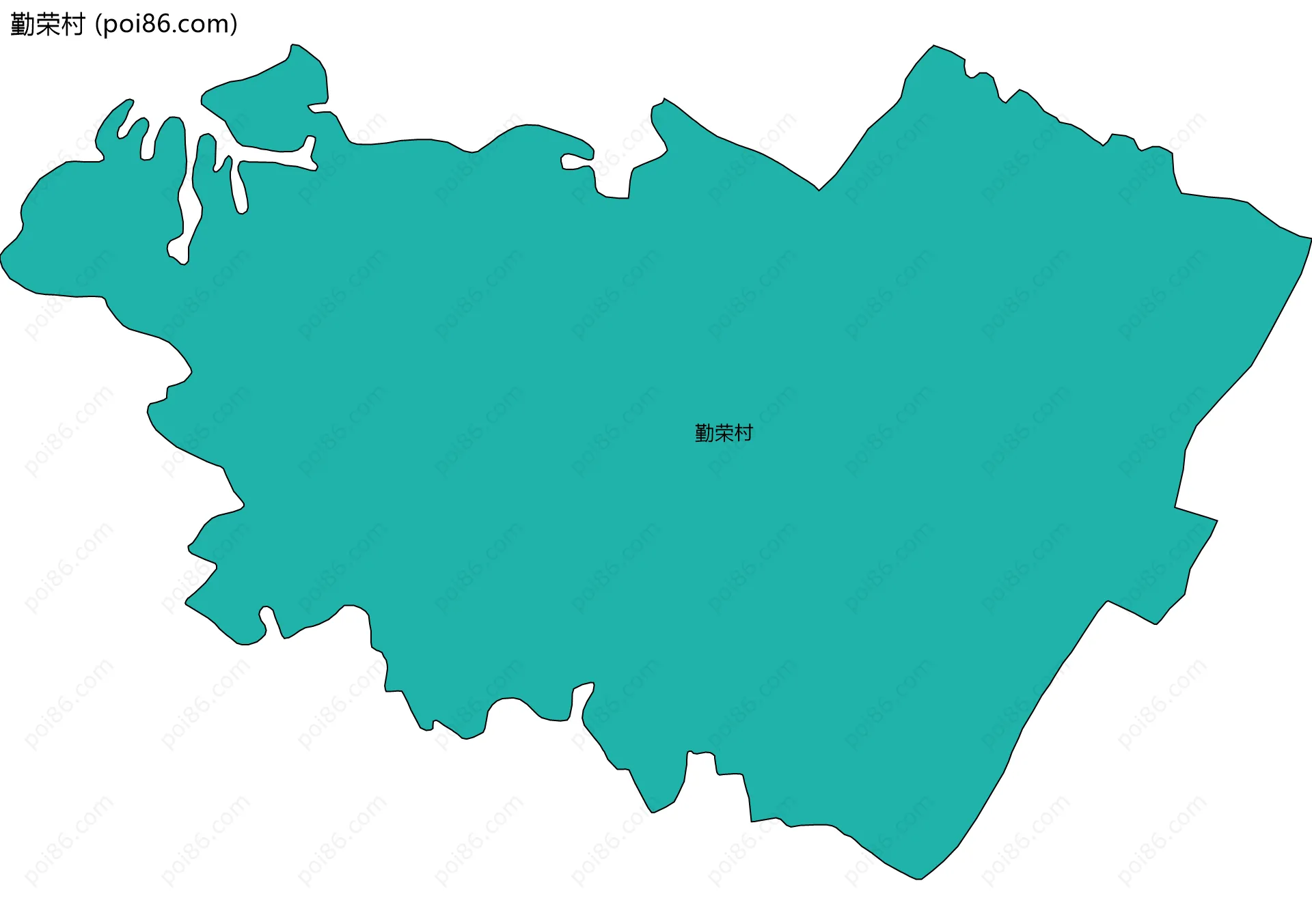 勤荣村边界地图