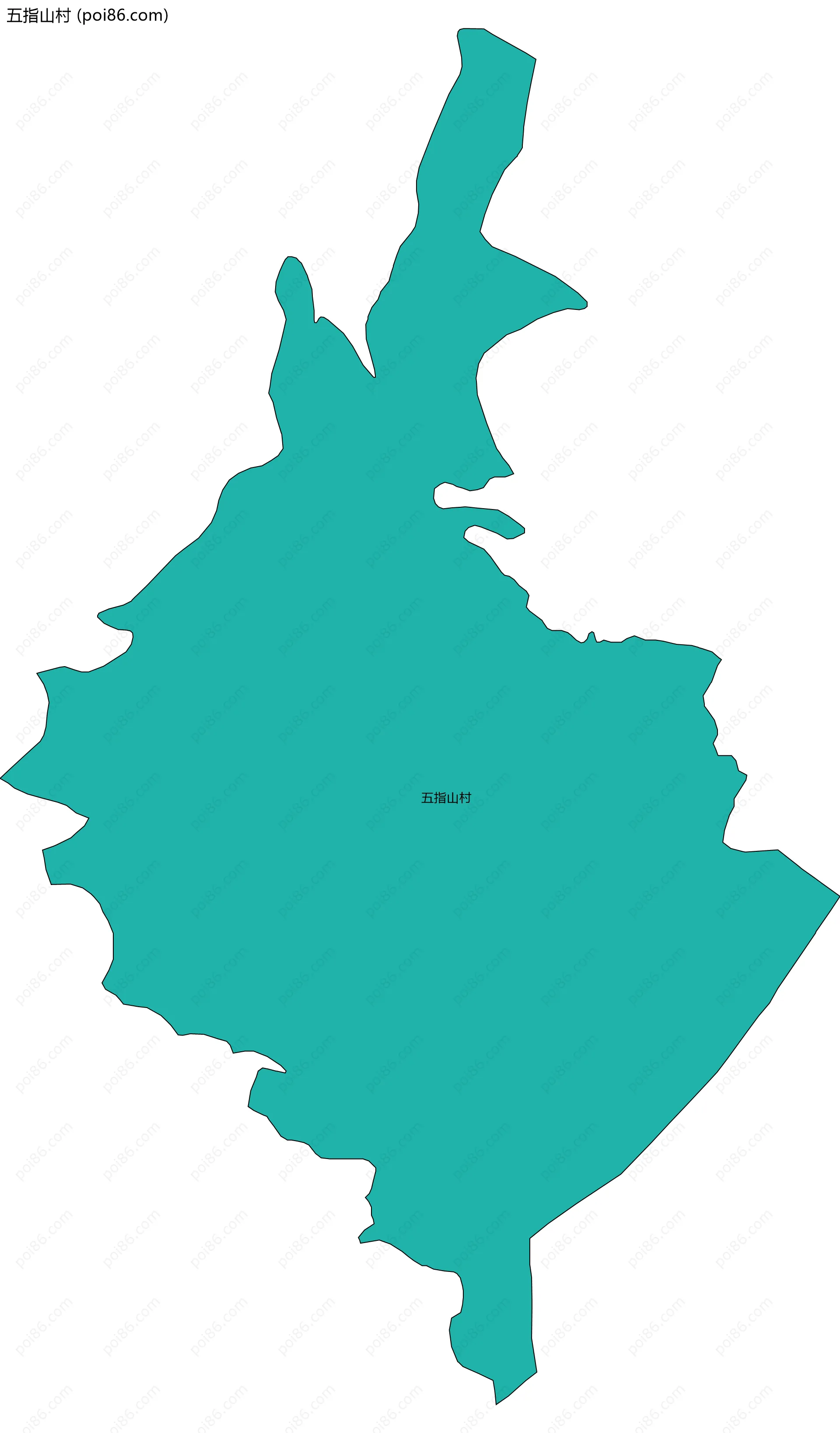 五指山村边界地图