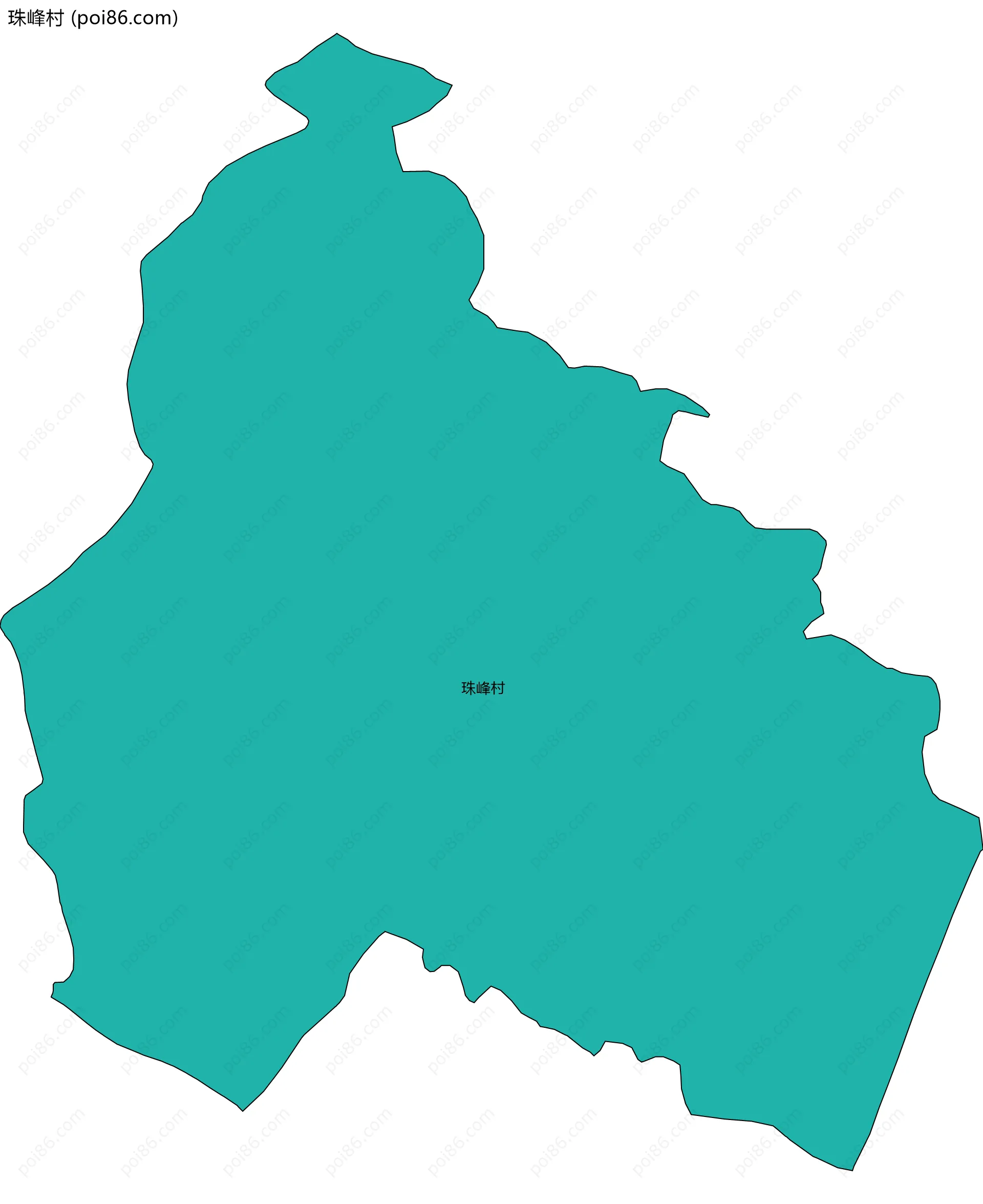 珠峰村边界地图