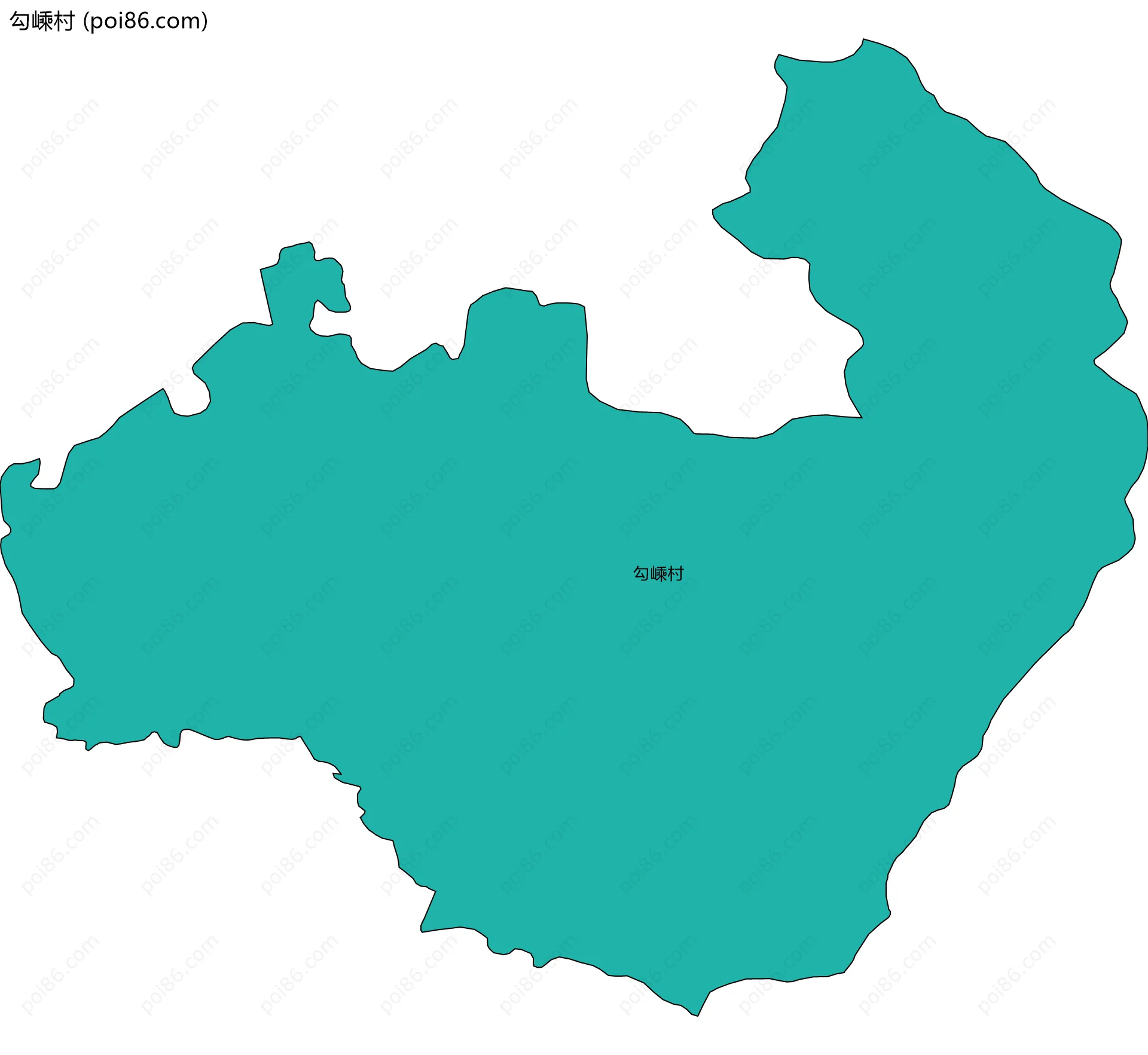 勾嵊村边界地图