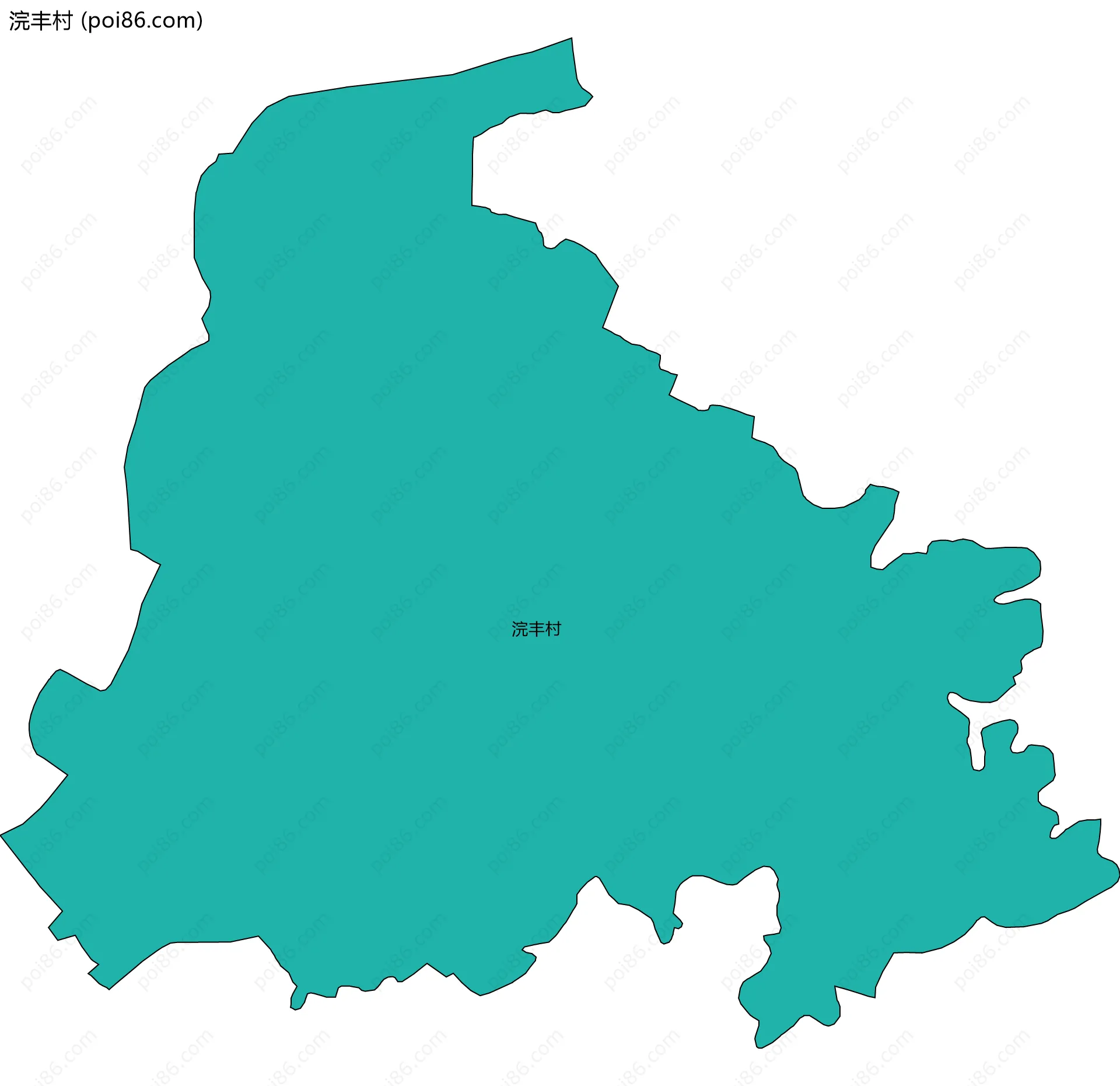 浣丰村边界地图