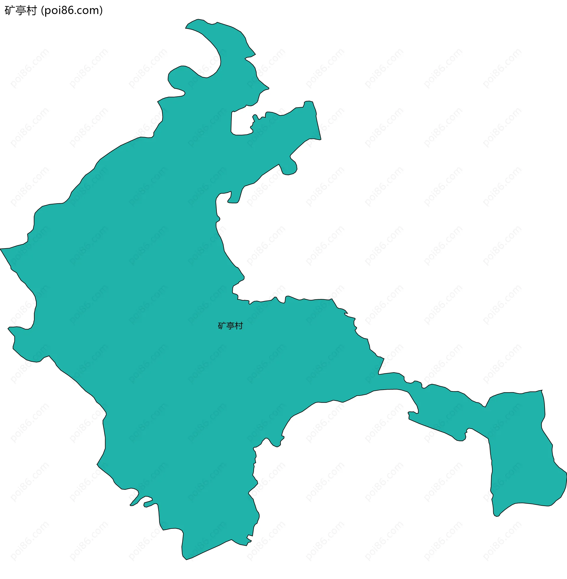 矿亭村边界地图