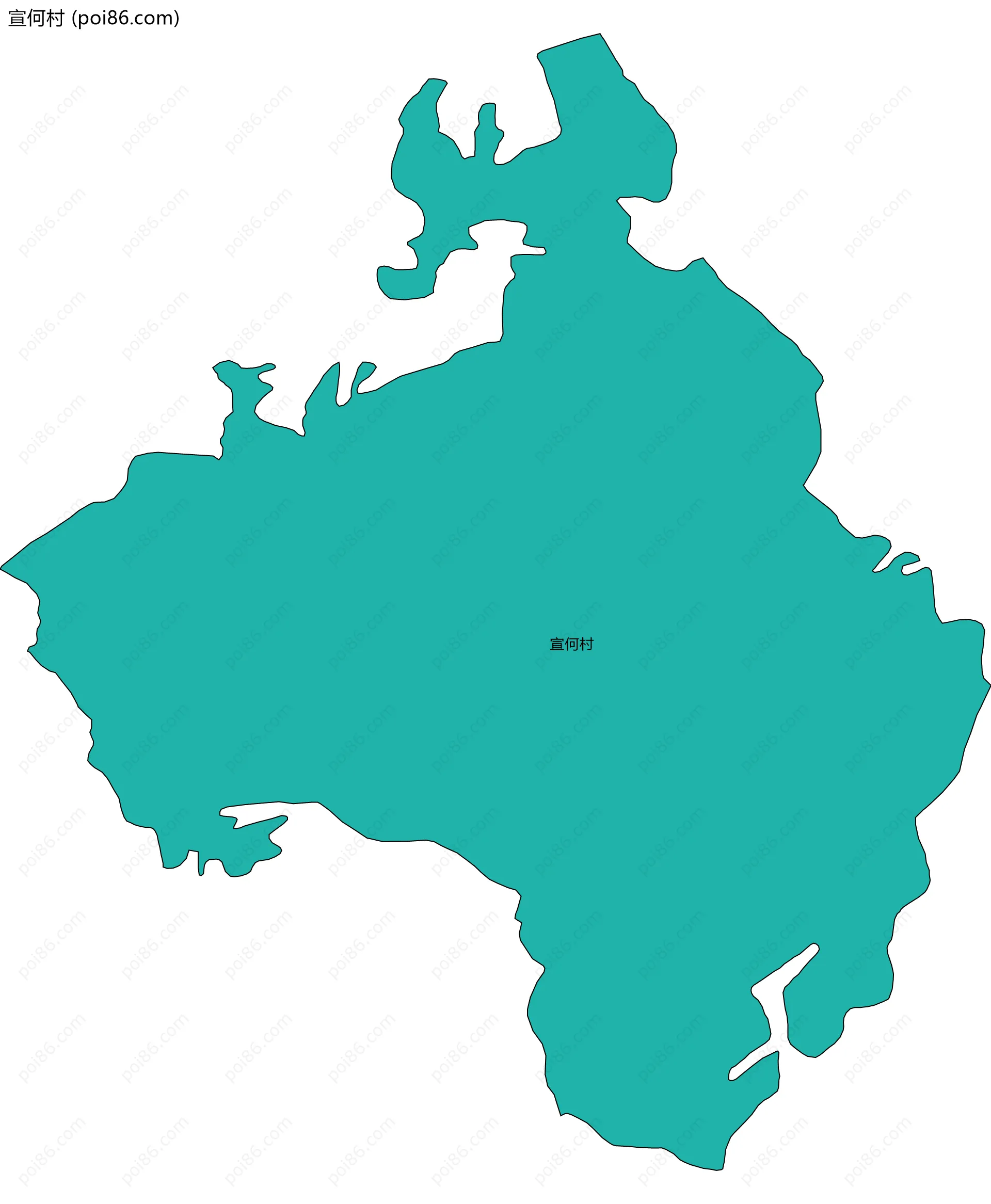 宣何村边界地图