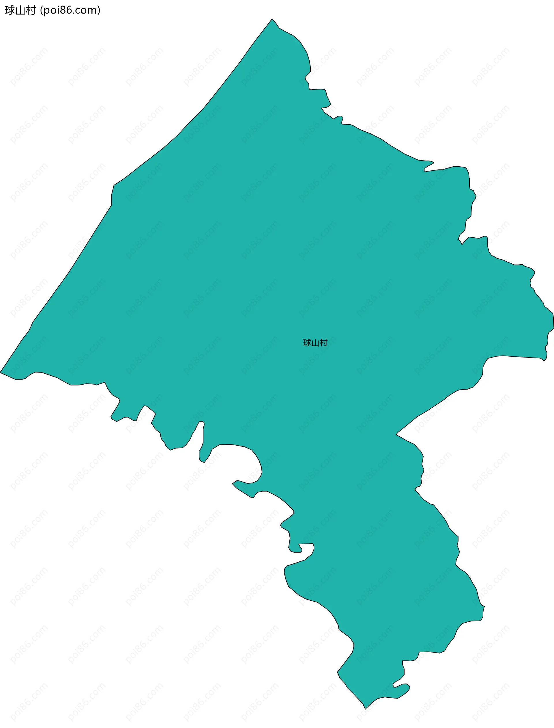 球山村边界地图
