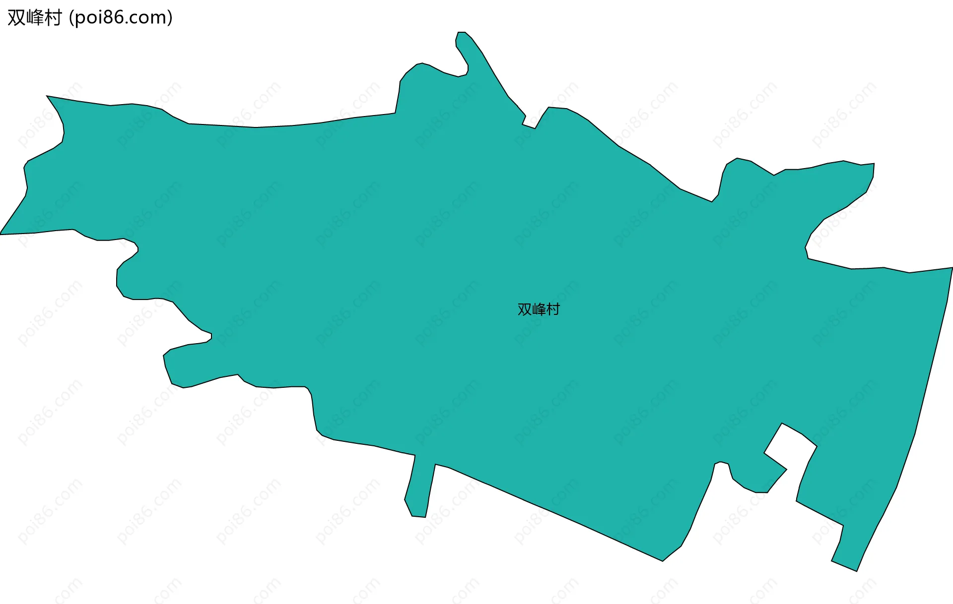 双峰村边界地图