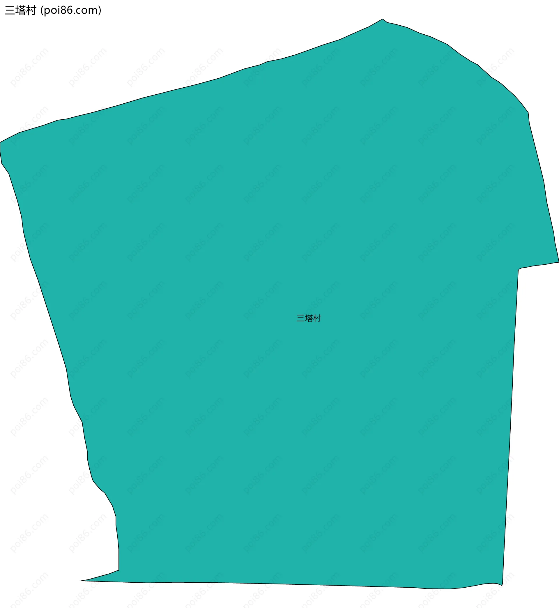 三塔村边界地图