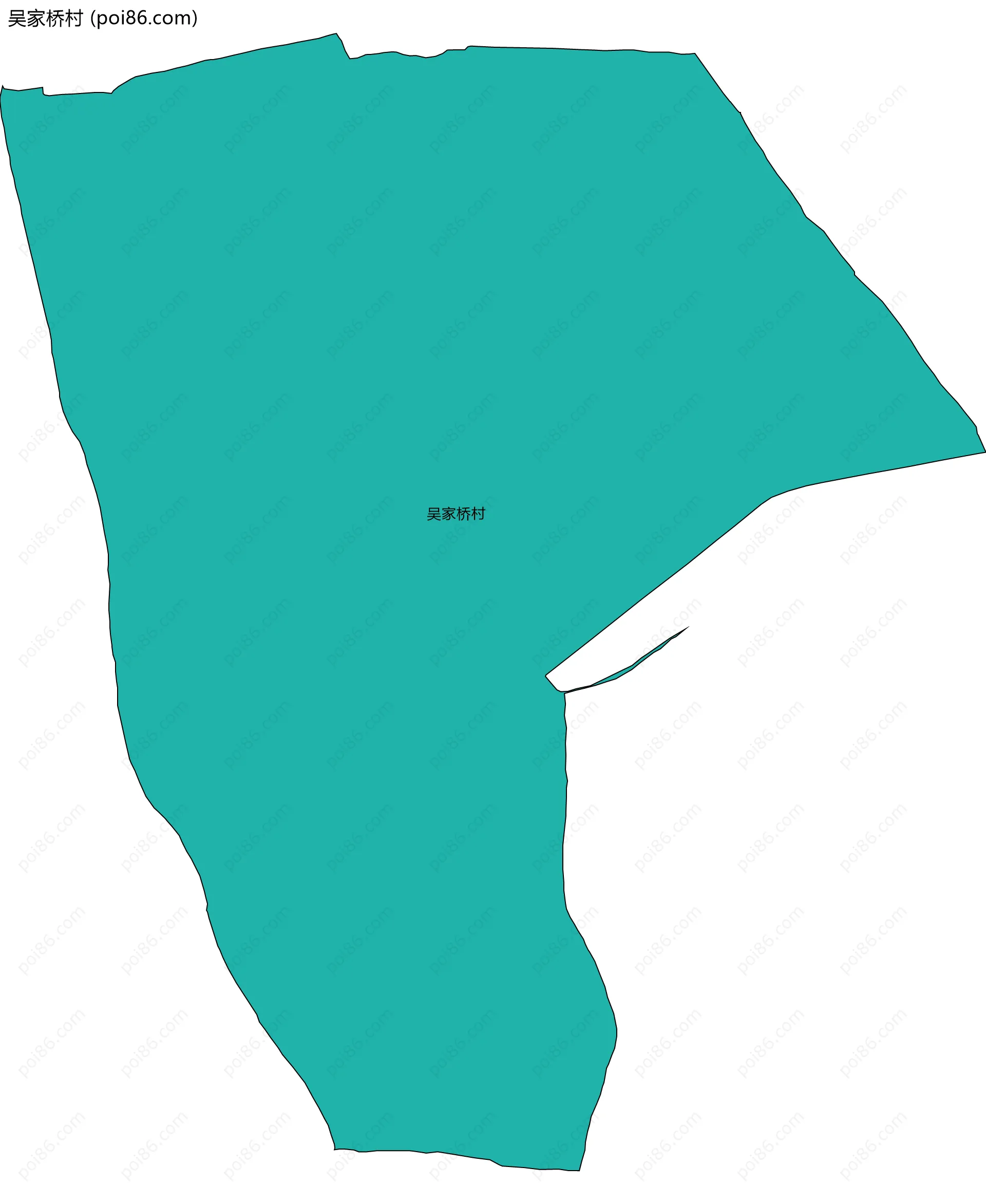 吴家桥村边界地图