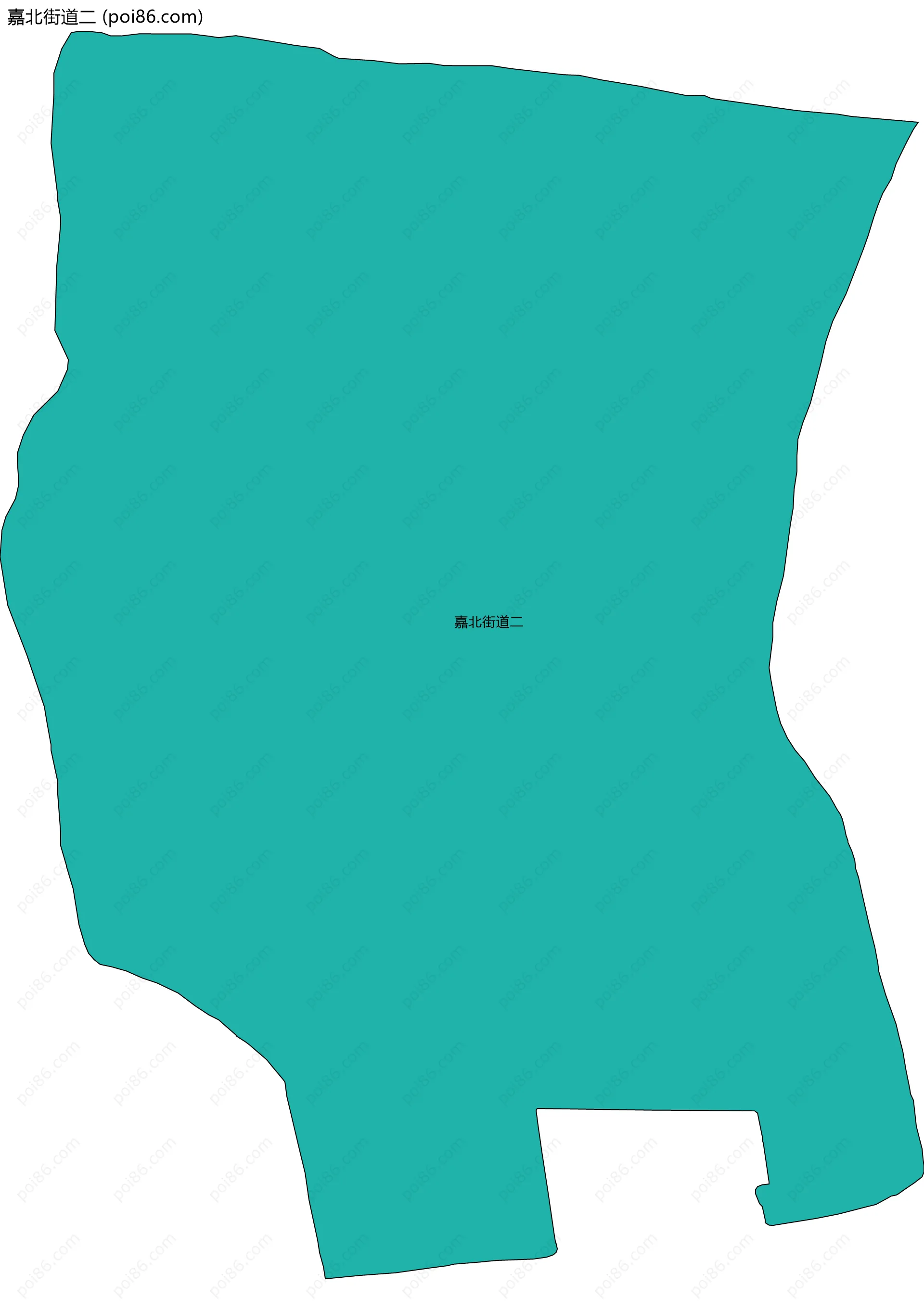 嘉北街道二边界地图