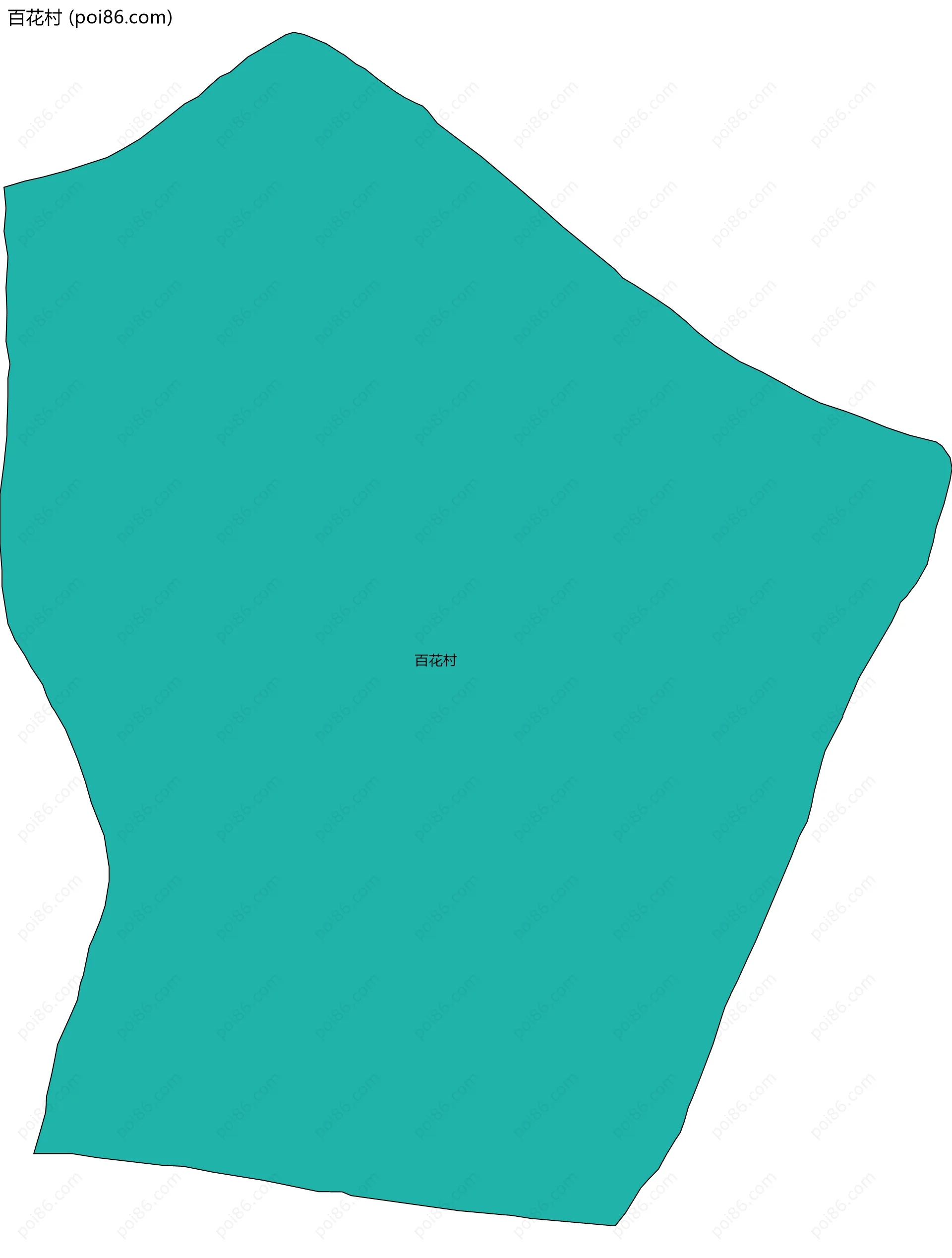 百花村边界地图