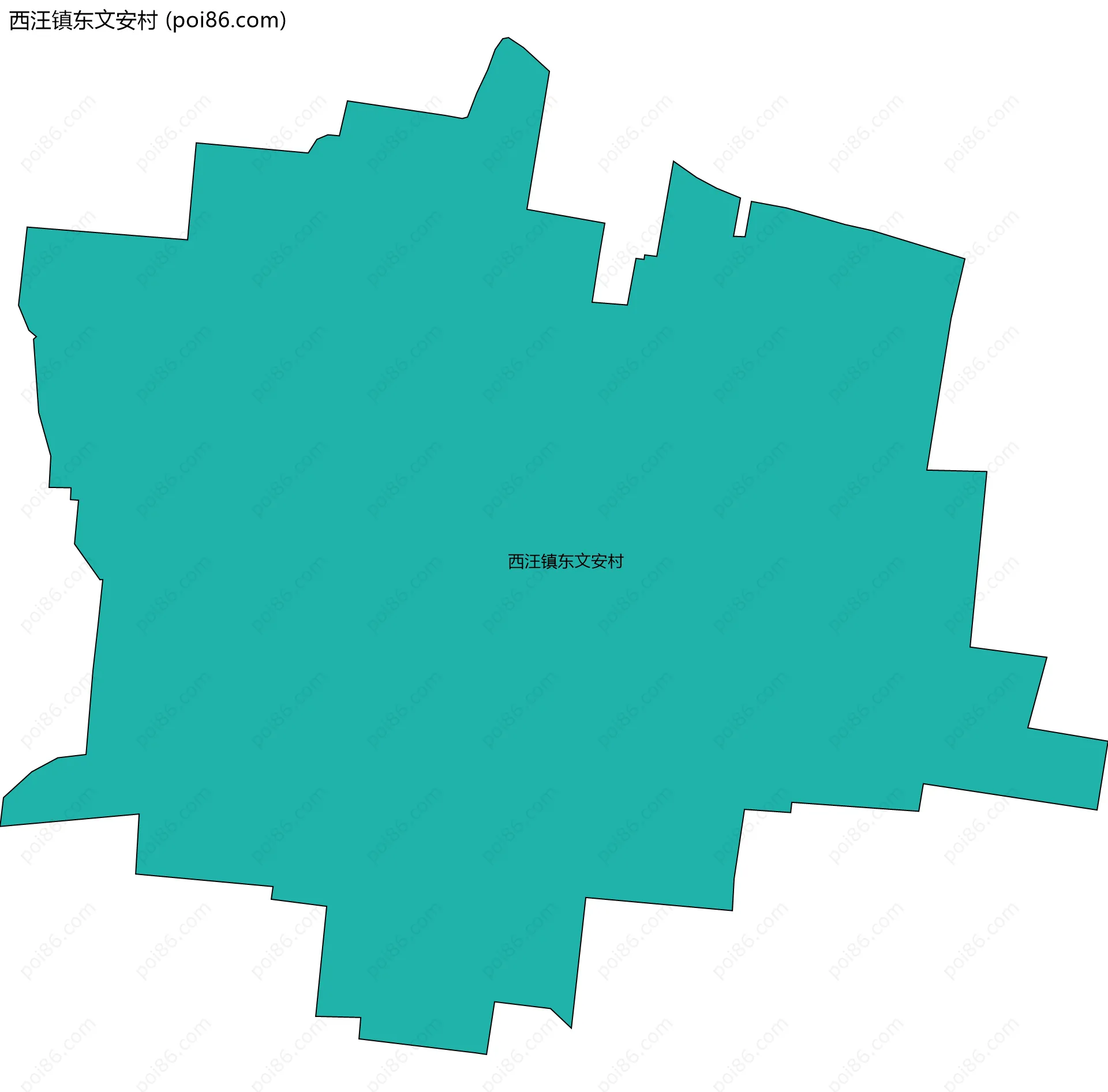 西汪镇东文安村边界地图