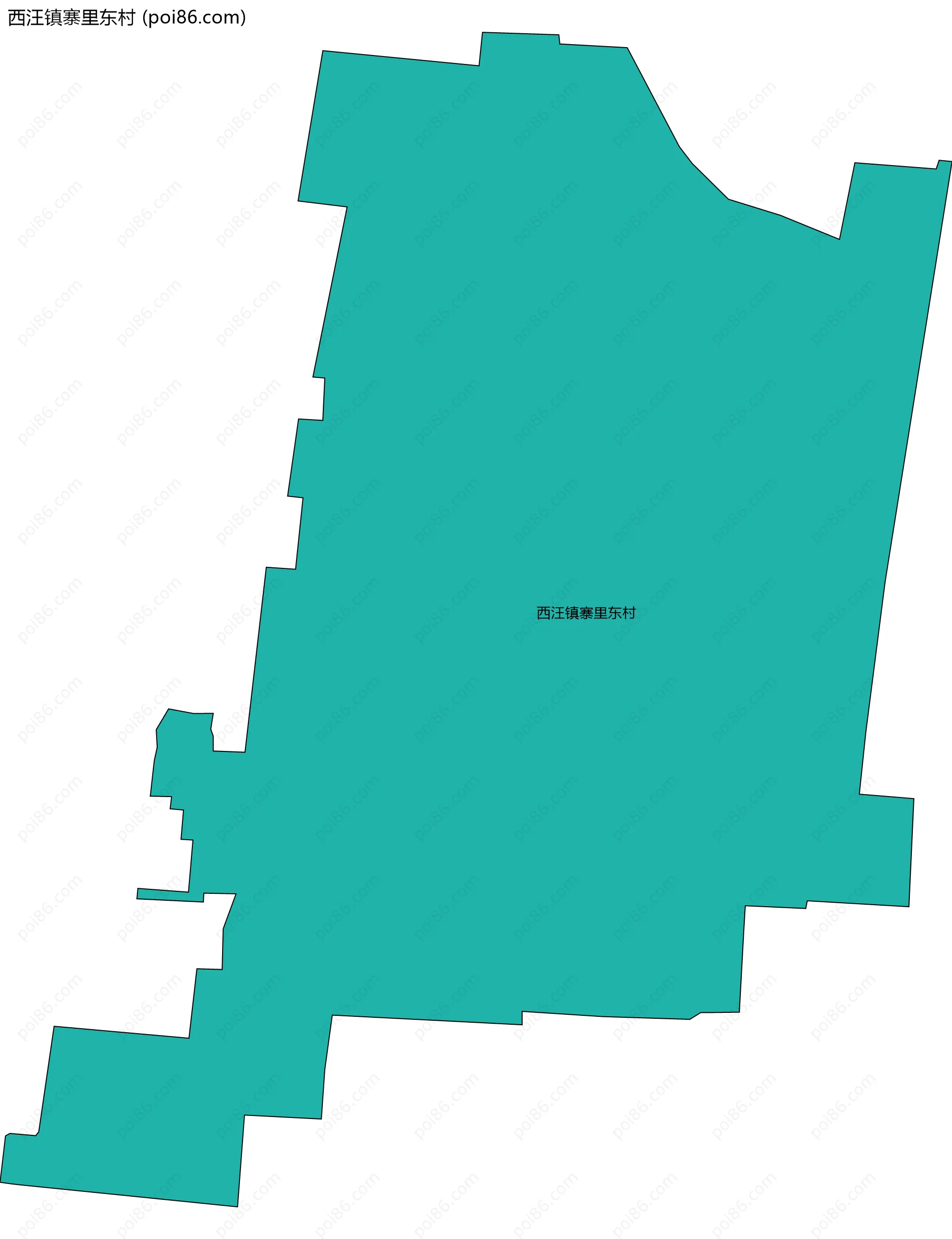 西汪镇寨里东村边界地图
