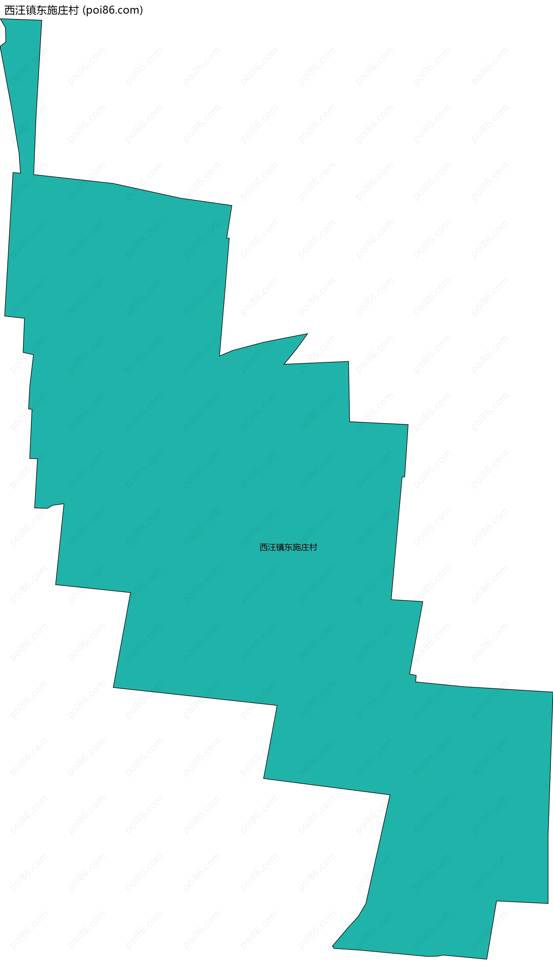 西汪镇东施庄村边界地图