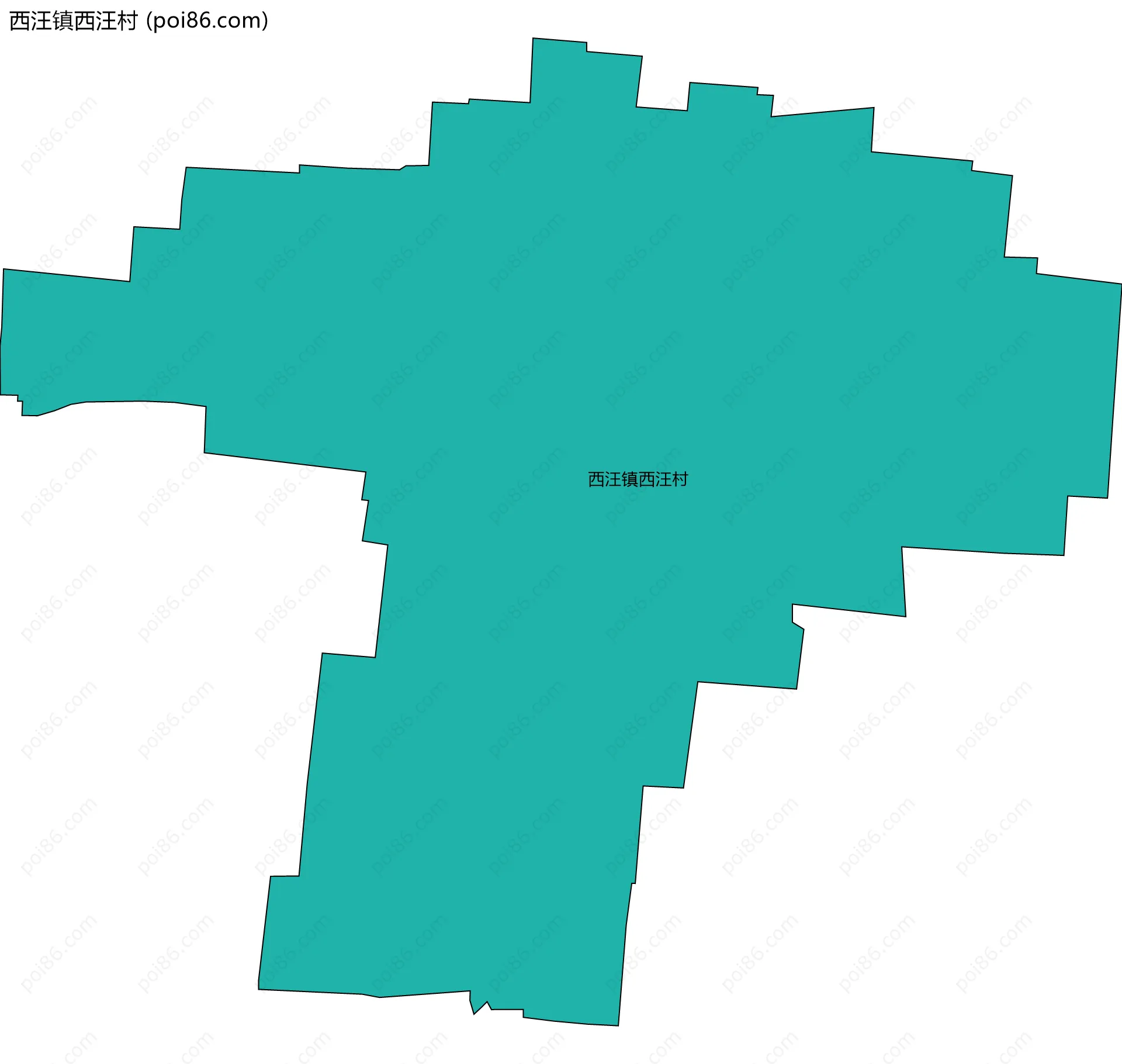 西汪镇西汪村边界地图