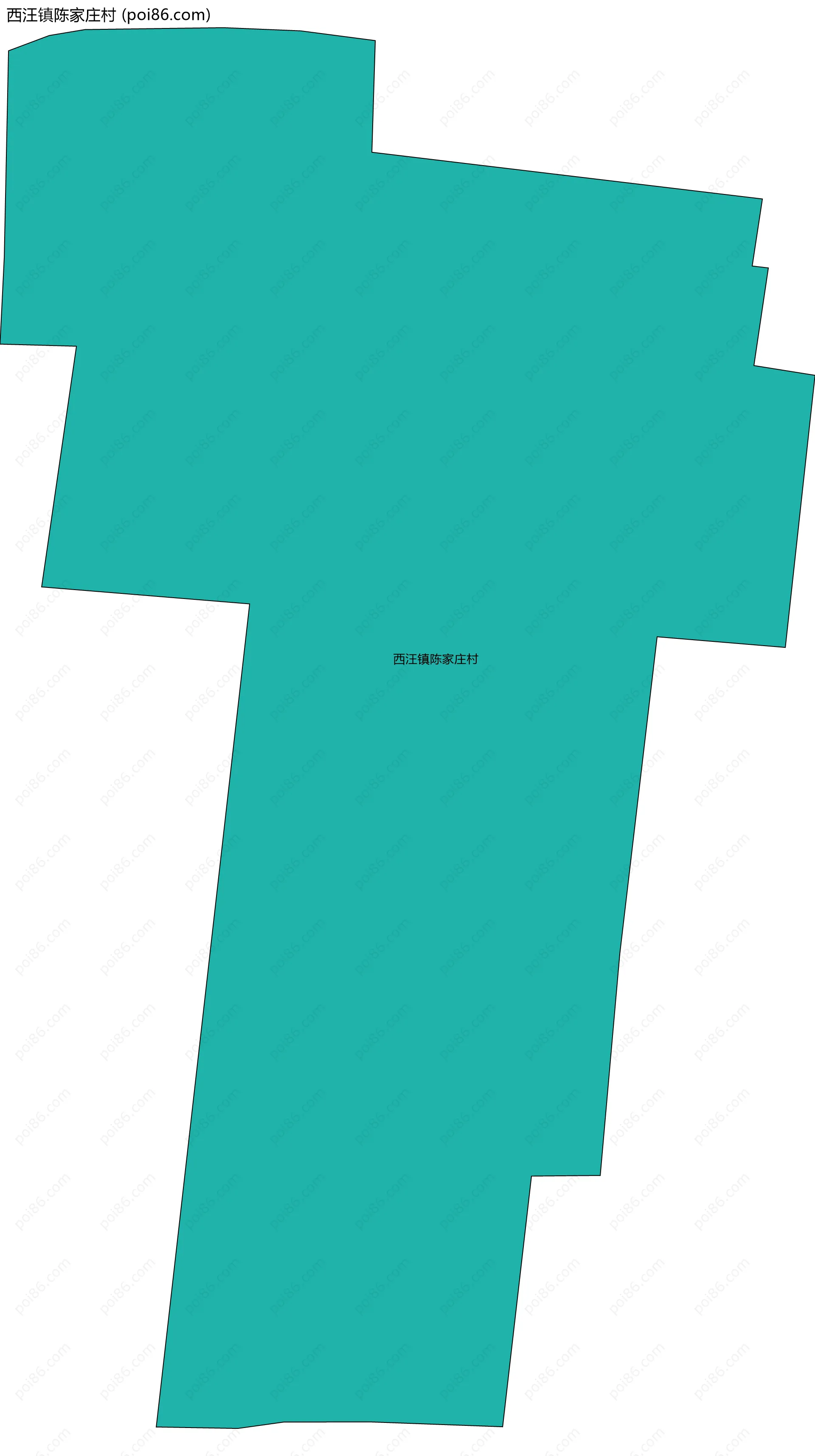 西汪镇陈家庄村边界地图
