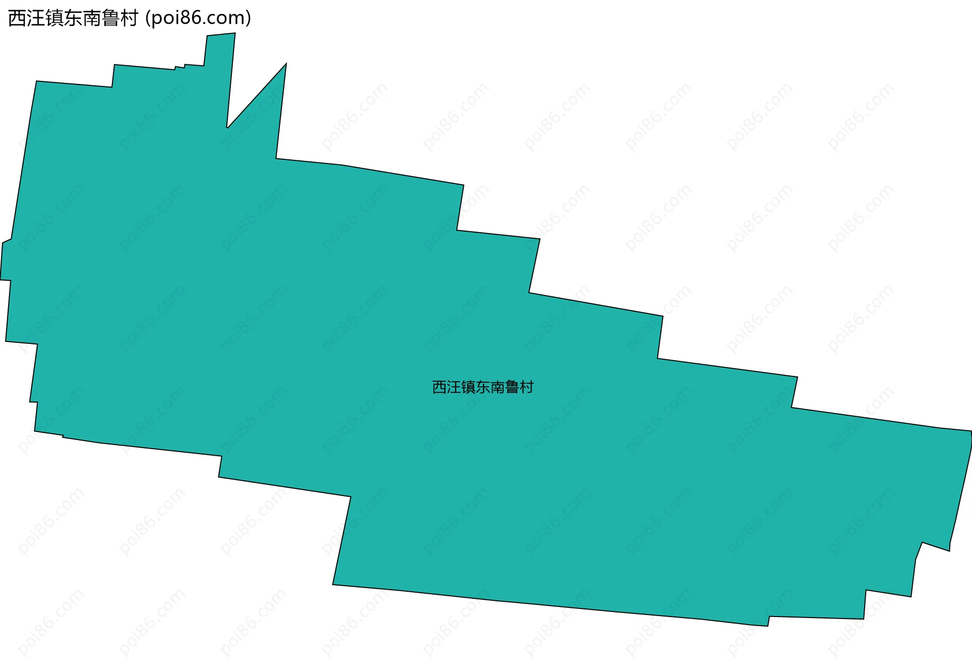 西汪镇东南鲁村边界地图