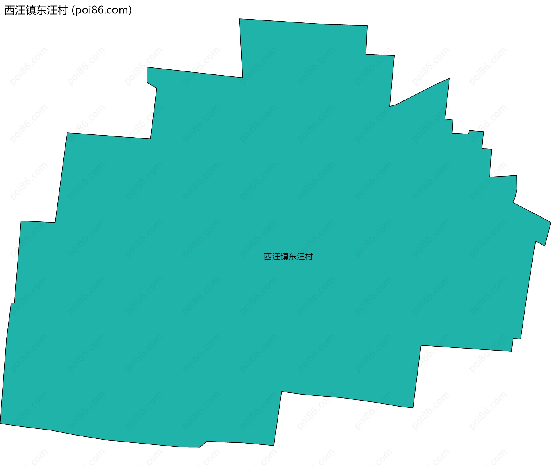西汪镇东汪村边界地图