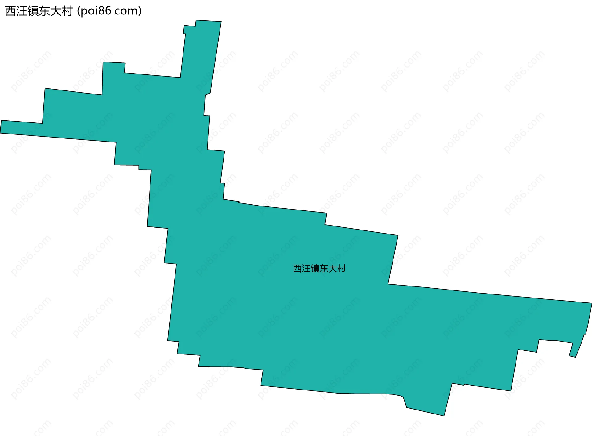 西汪镇东大村边界地图