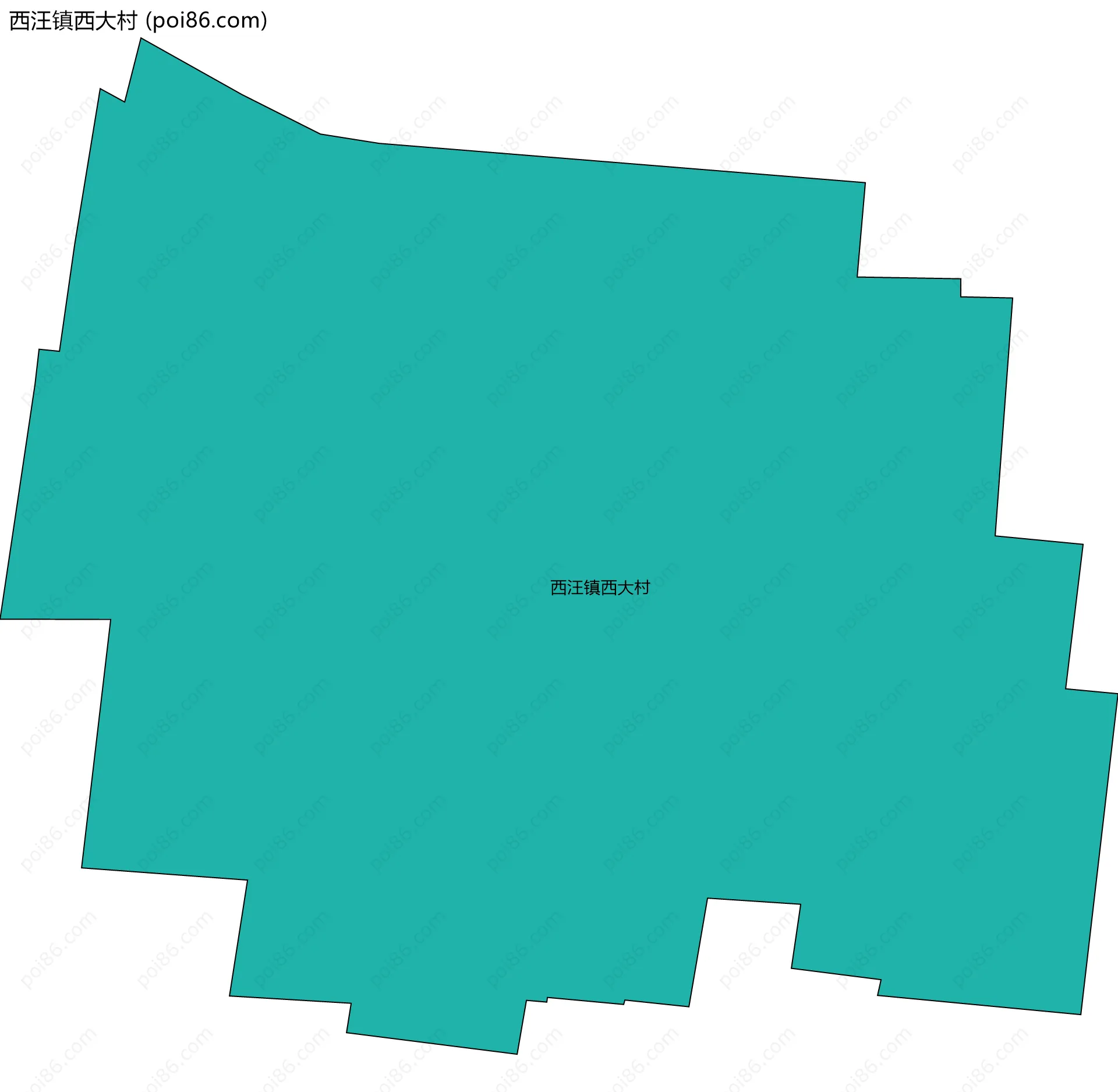 西汪镇西大村边界地图