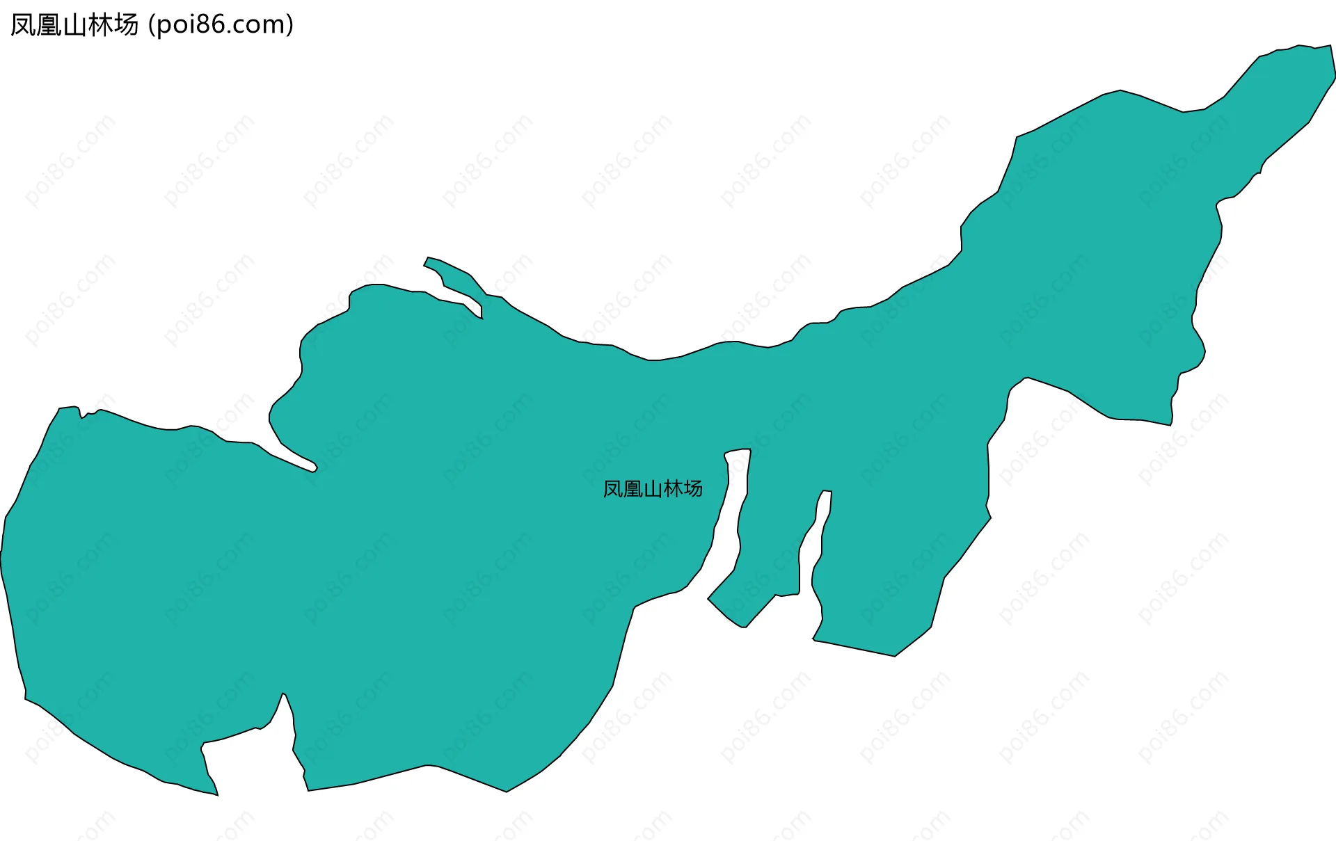 凤凰山林场边界地图