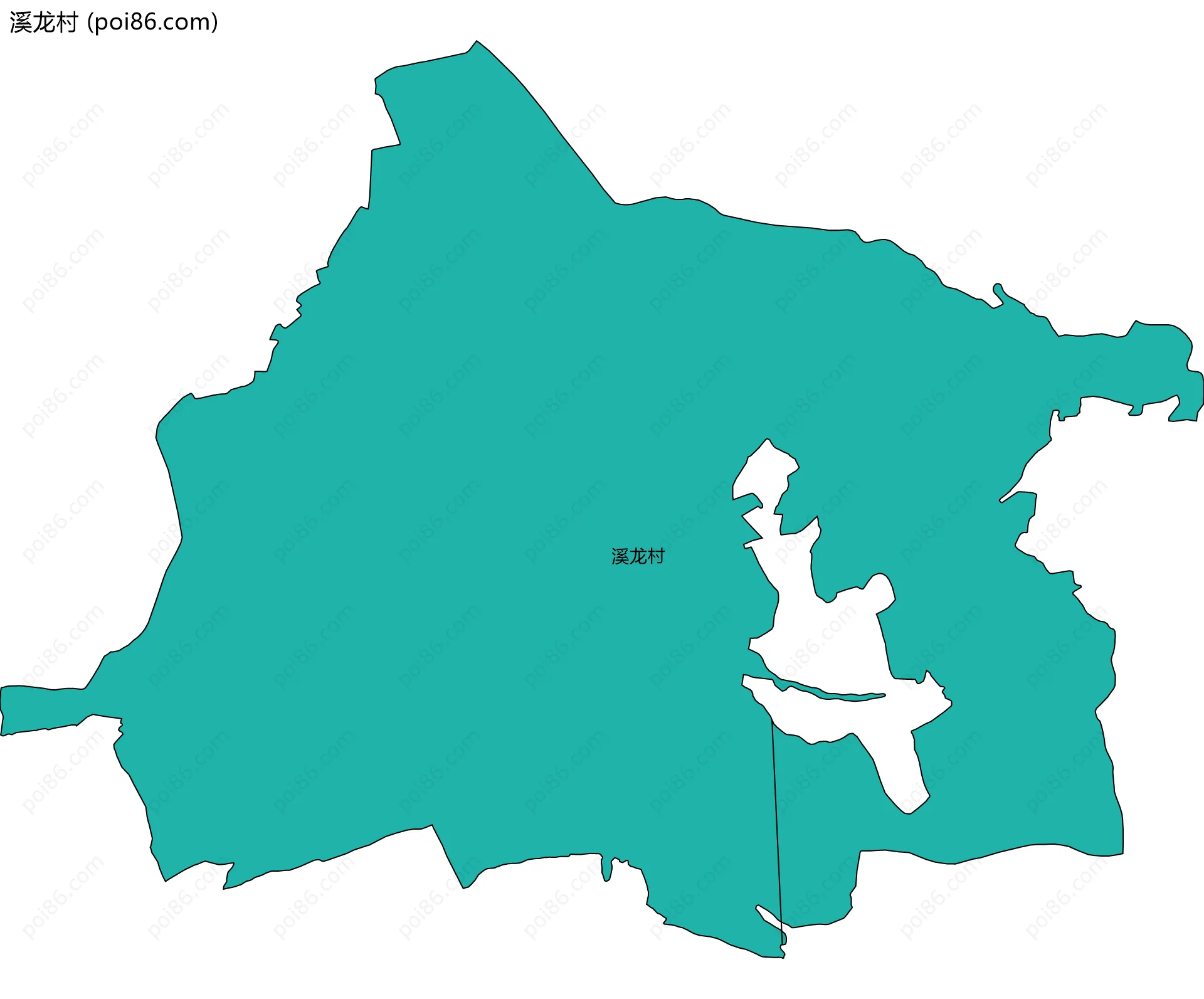 溪龙村边界地图