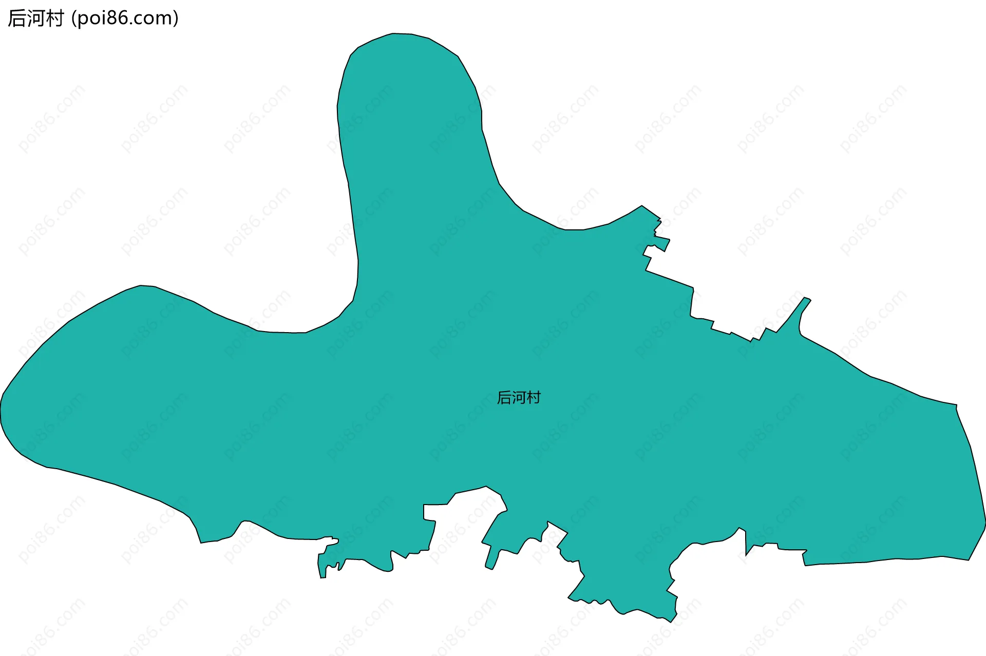 后河村边界地图