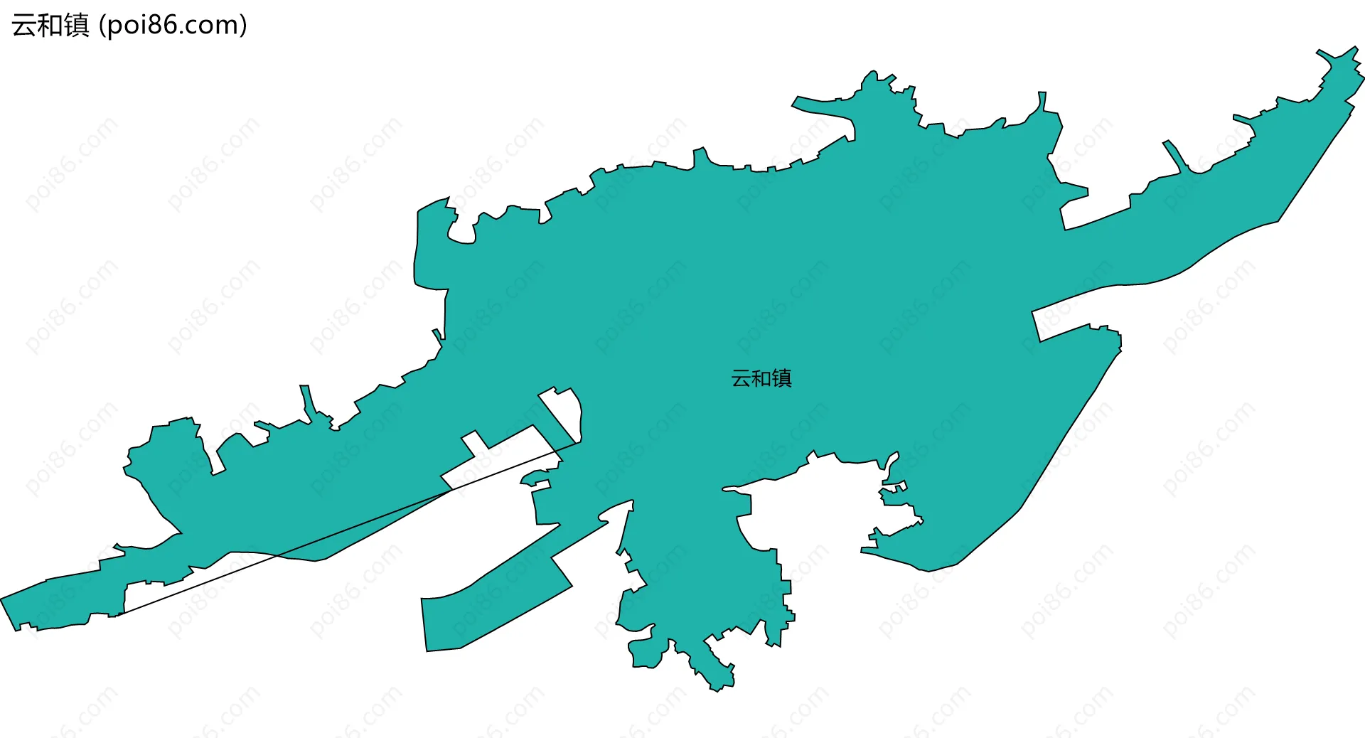 云和镇边界地图