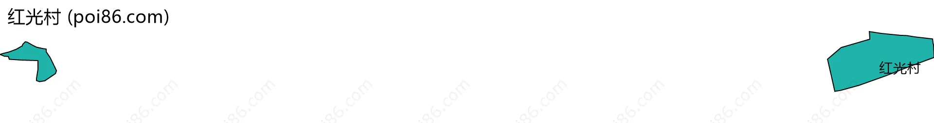 红光村边界地图