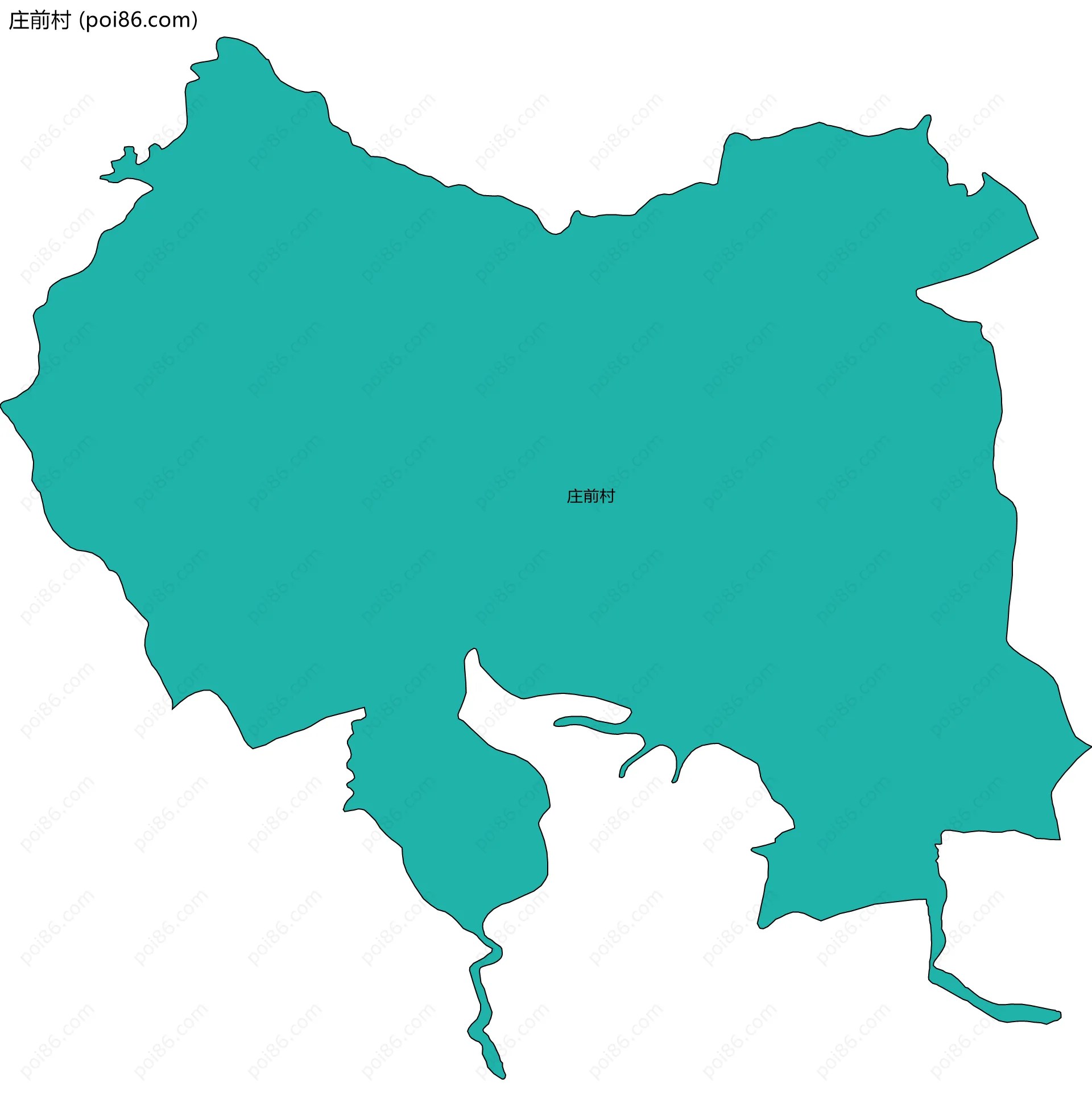 庄前村边界地图