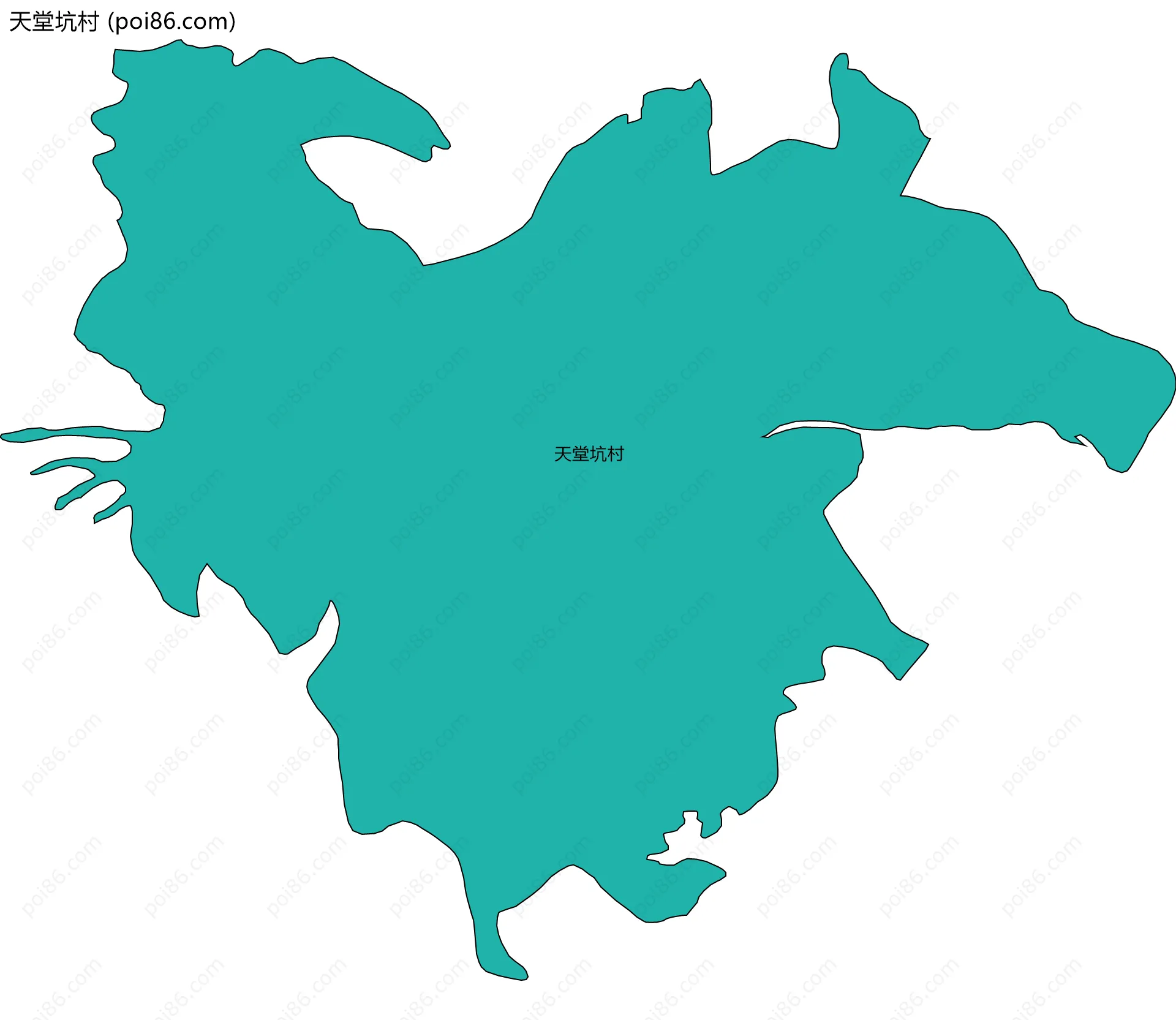 天堂坑村边界地图