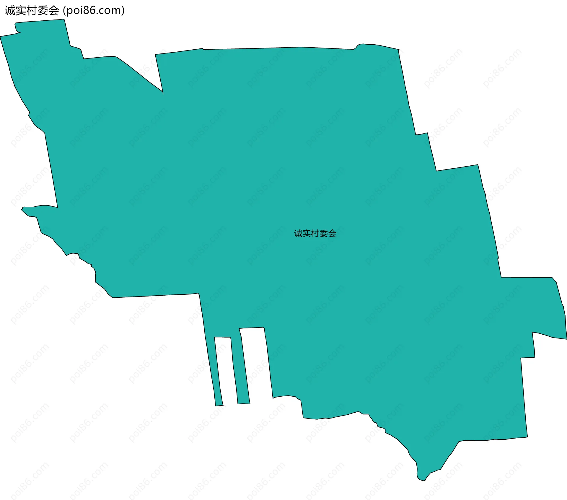 诚实村委会边界地图