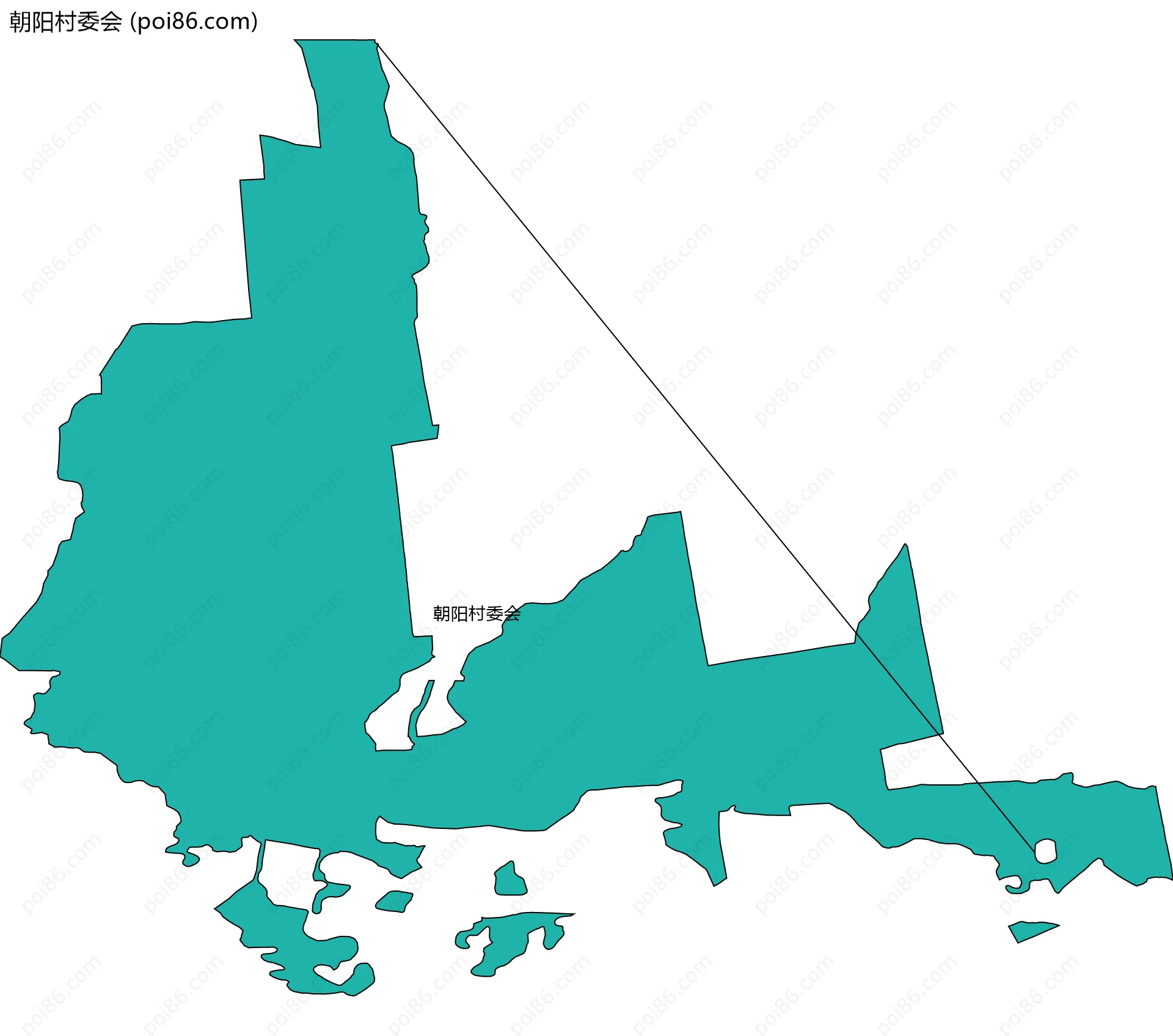 朝阳村委会边界地图