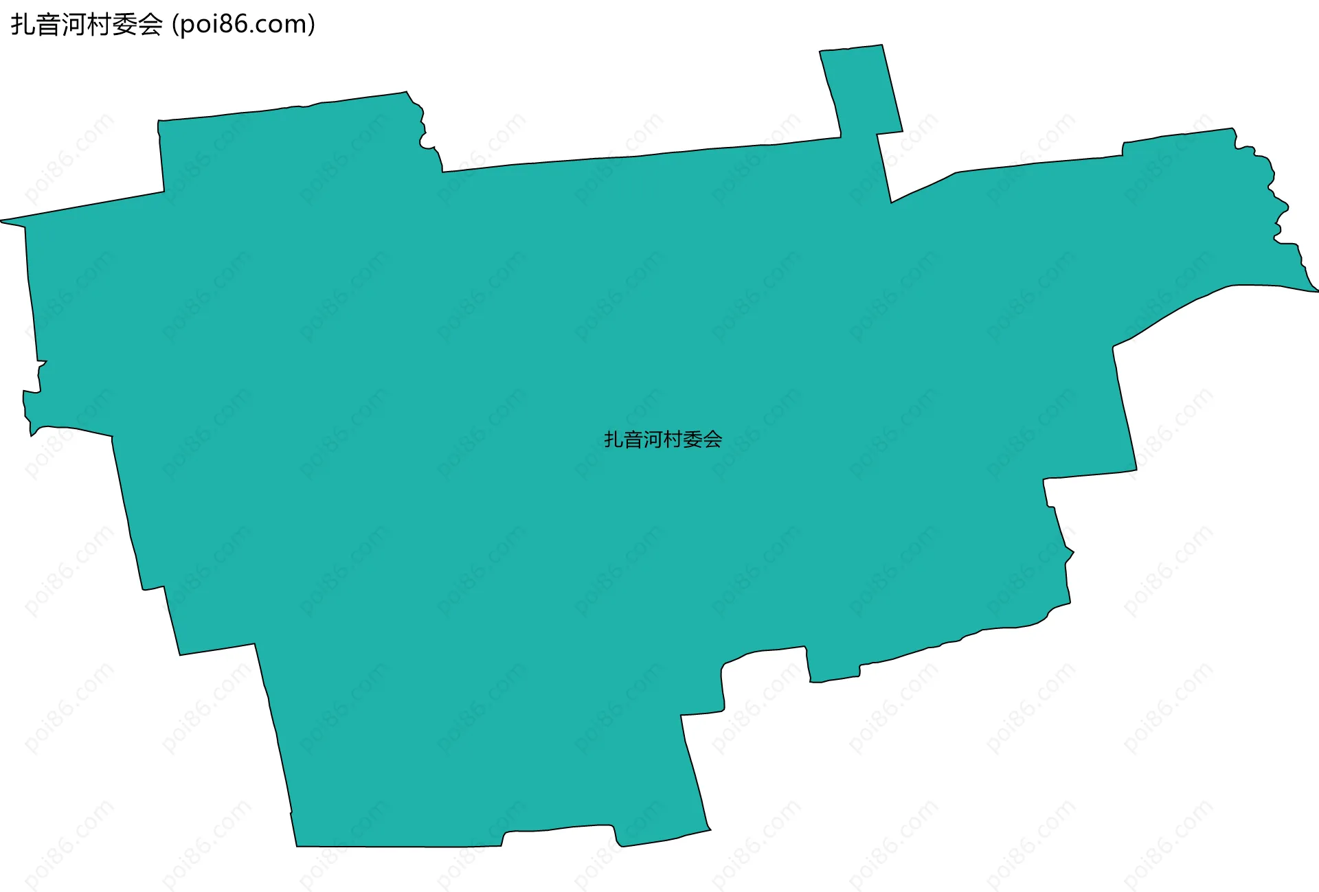 扎音河村委会边界地图