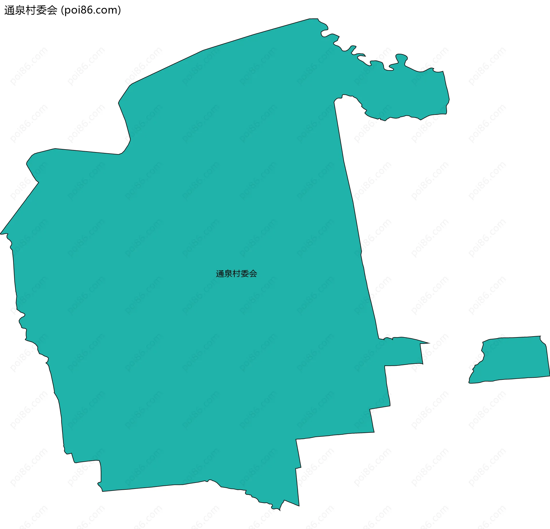 通泉村委会边界地图