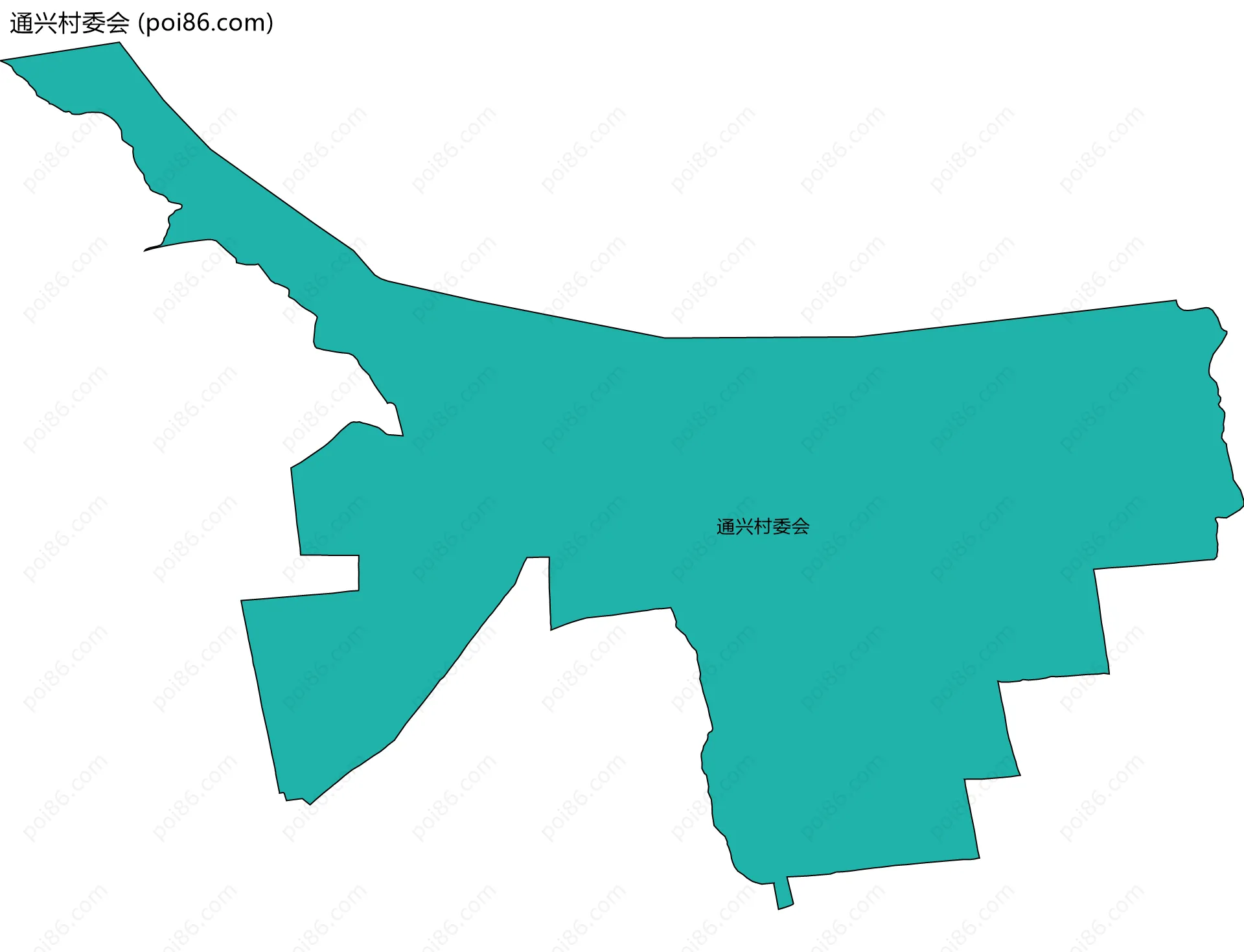 通兴村委会边界地图