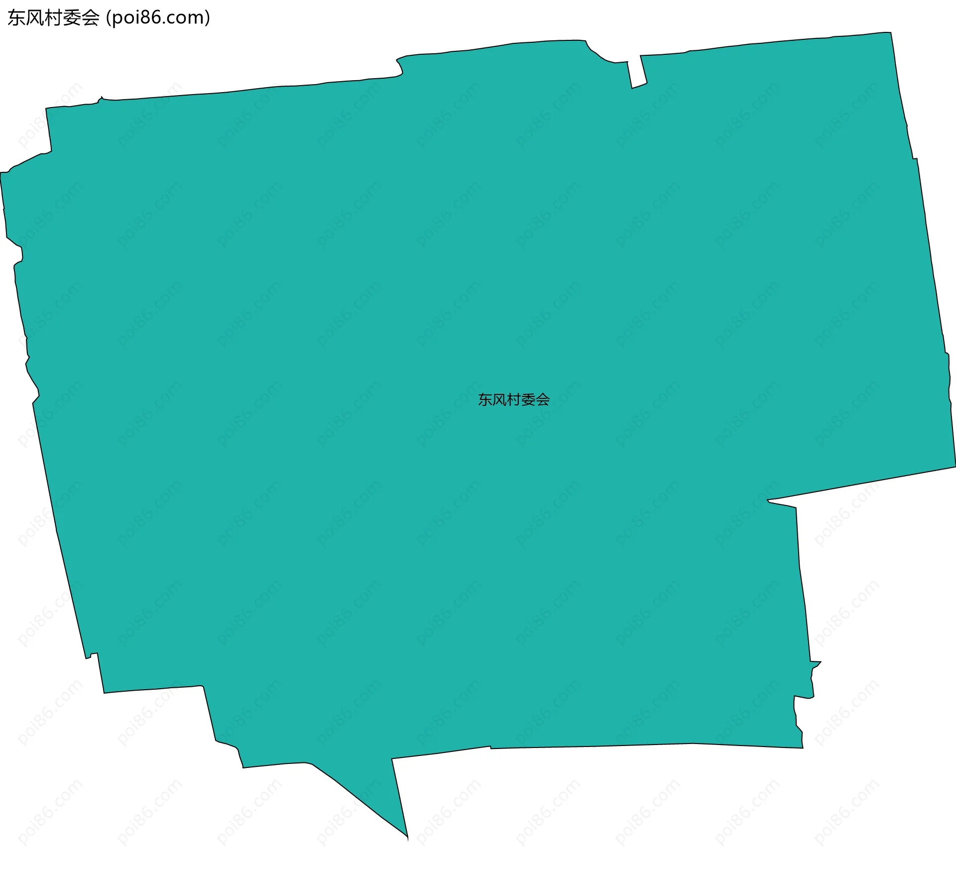 东风村委会边界地图