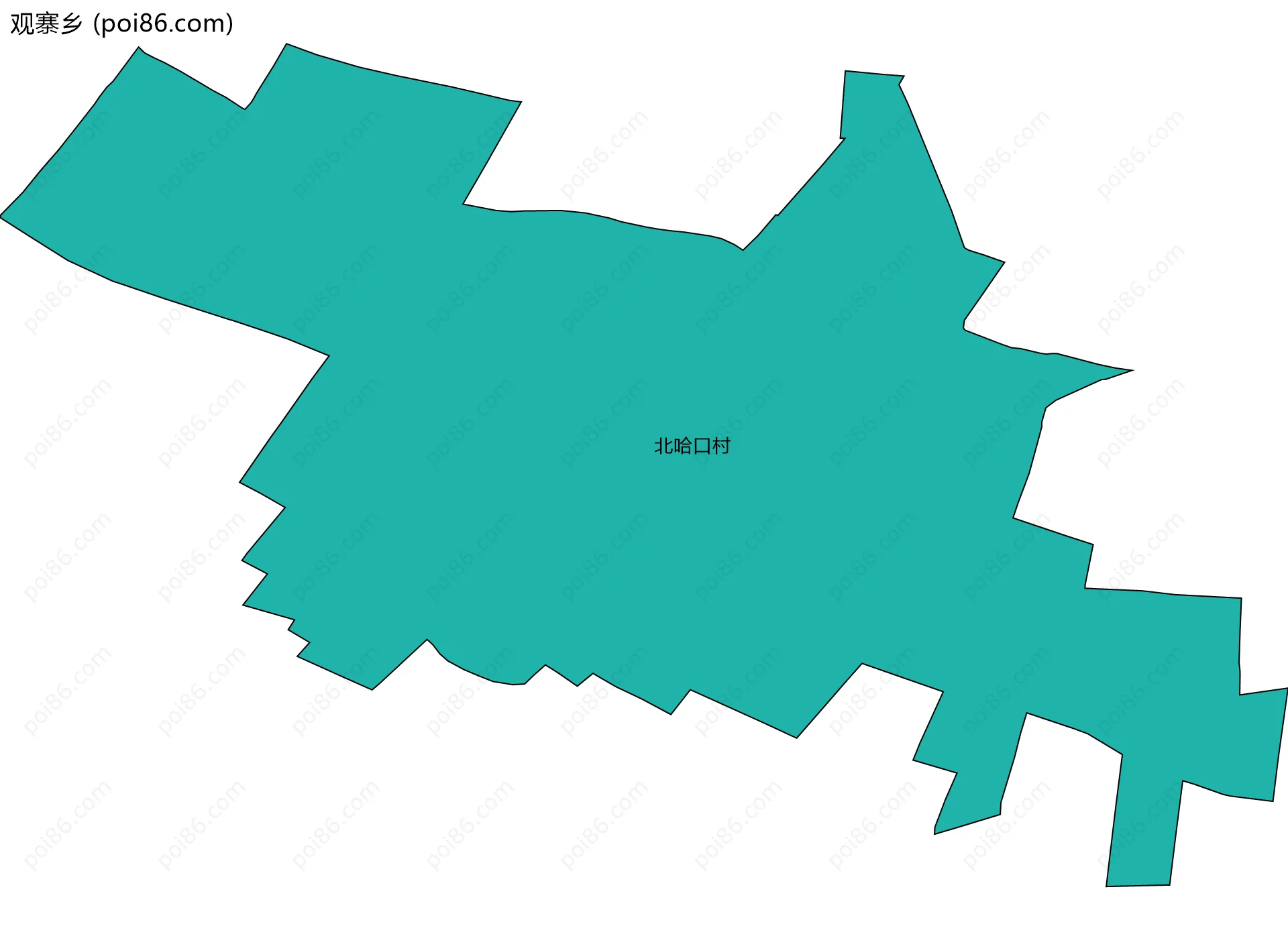 观寨乡边界地图(五级行政区划)