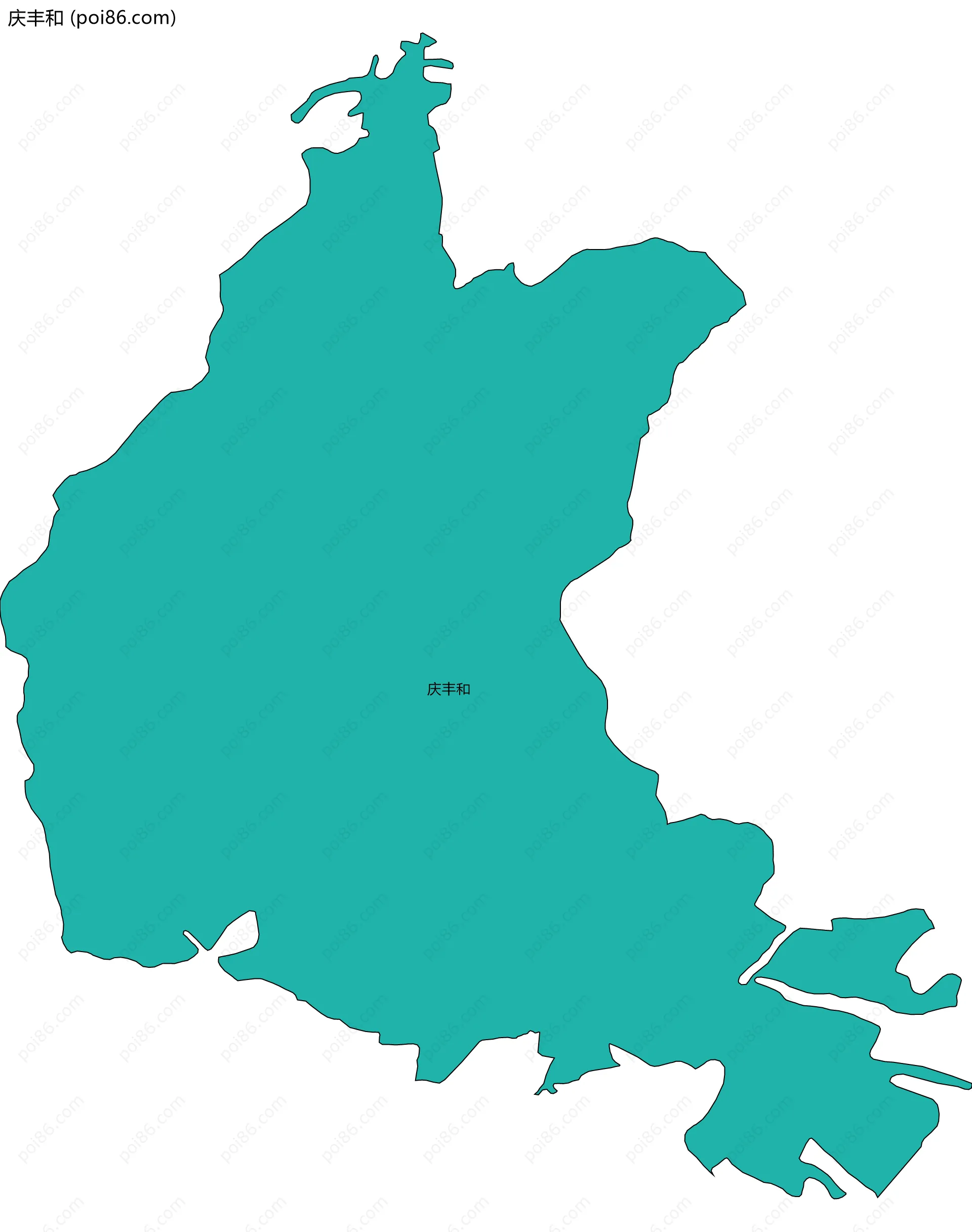 庆丰和边界地图