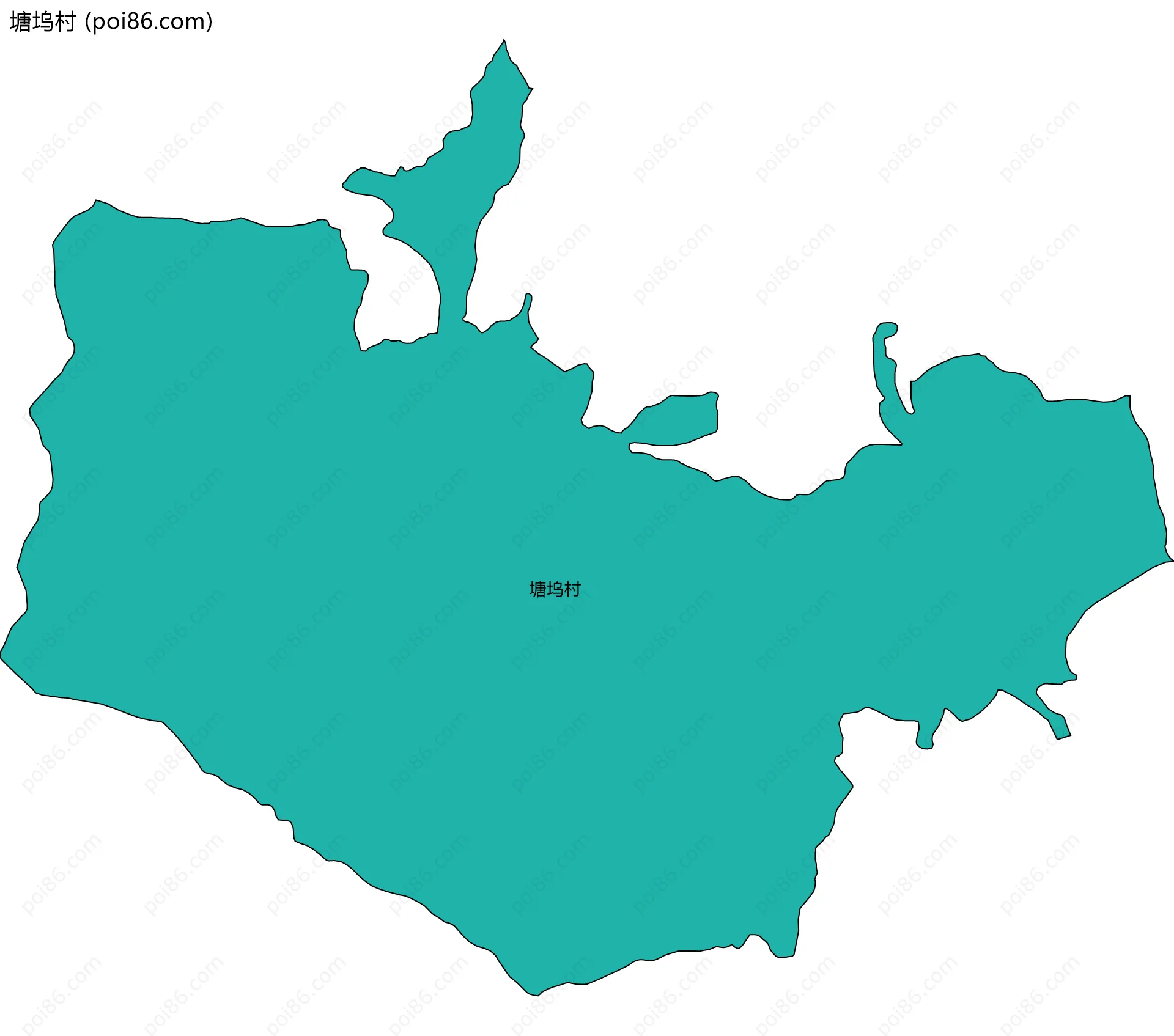 塘坞村边界地图